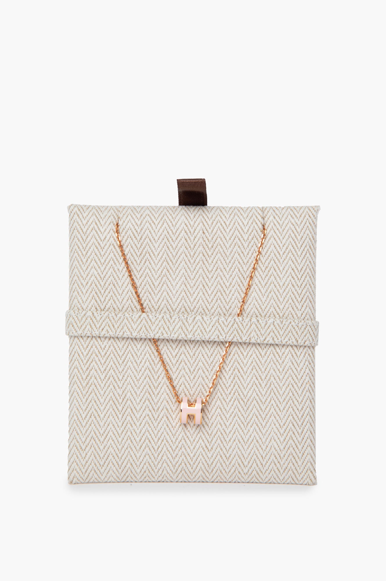 Hermes Rose Pink Mini Pop H Necklace
