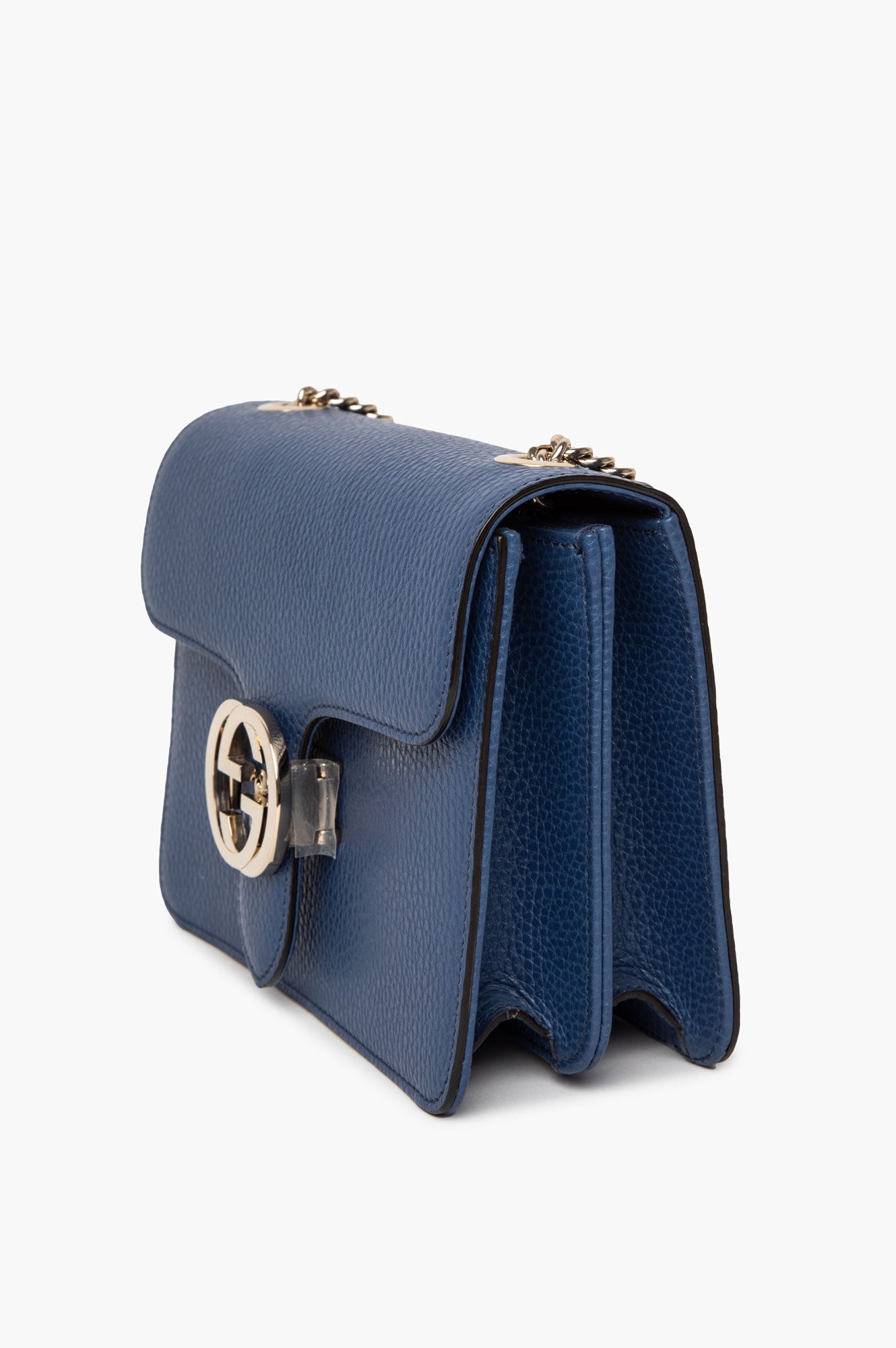 Gucci Blue Dollar Calfskin Interlocking G Crossbody Bag