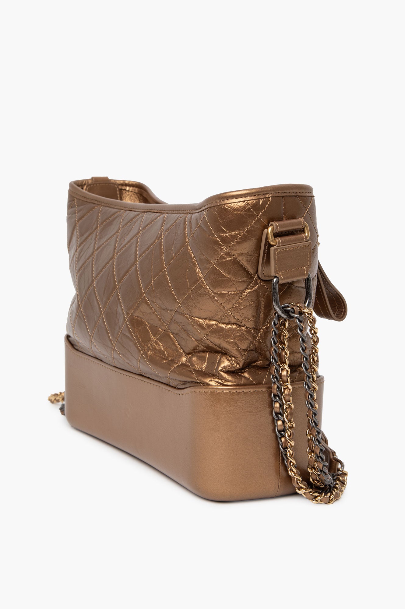 Chanel Bronze Metallic Aged Calfskin Medium Gabrielle Bag