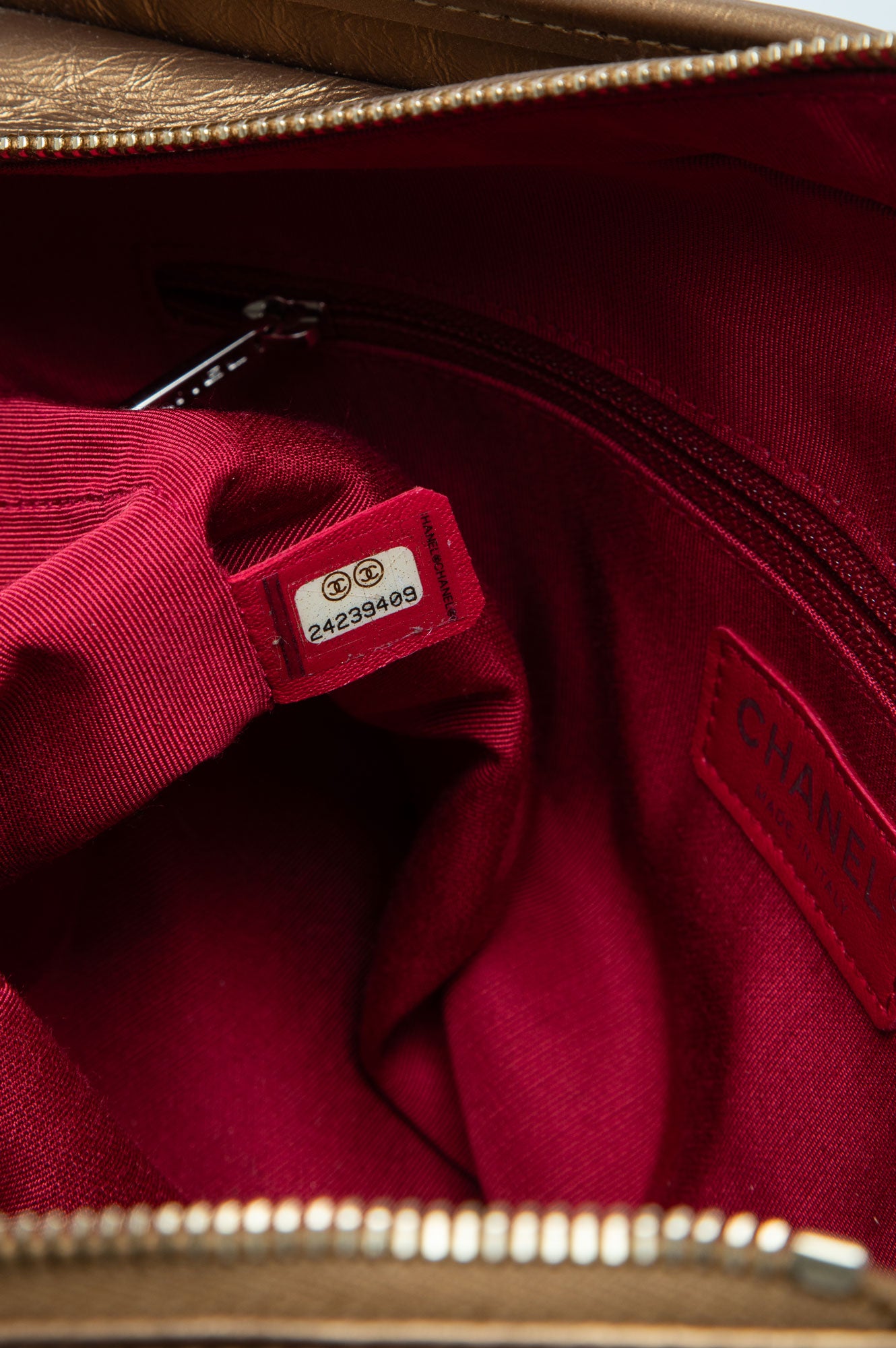 Chanel Bronze Metallic Aged Calfskin Medium Gabrielle Bag