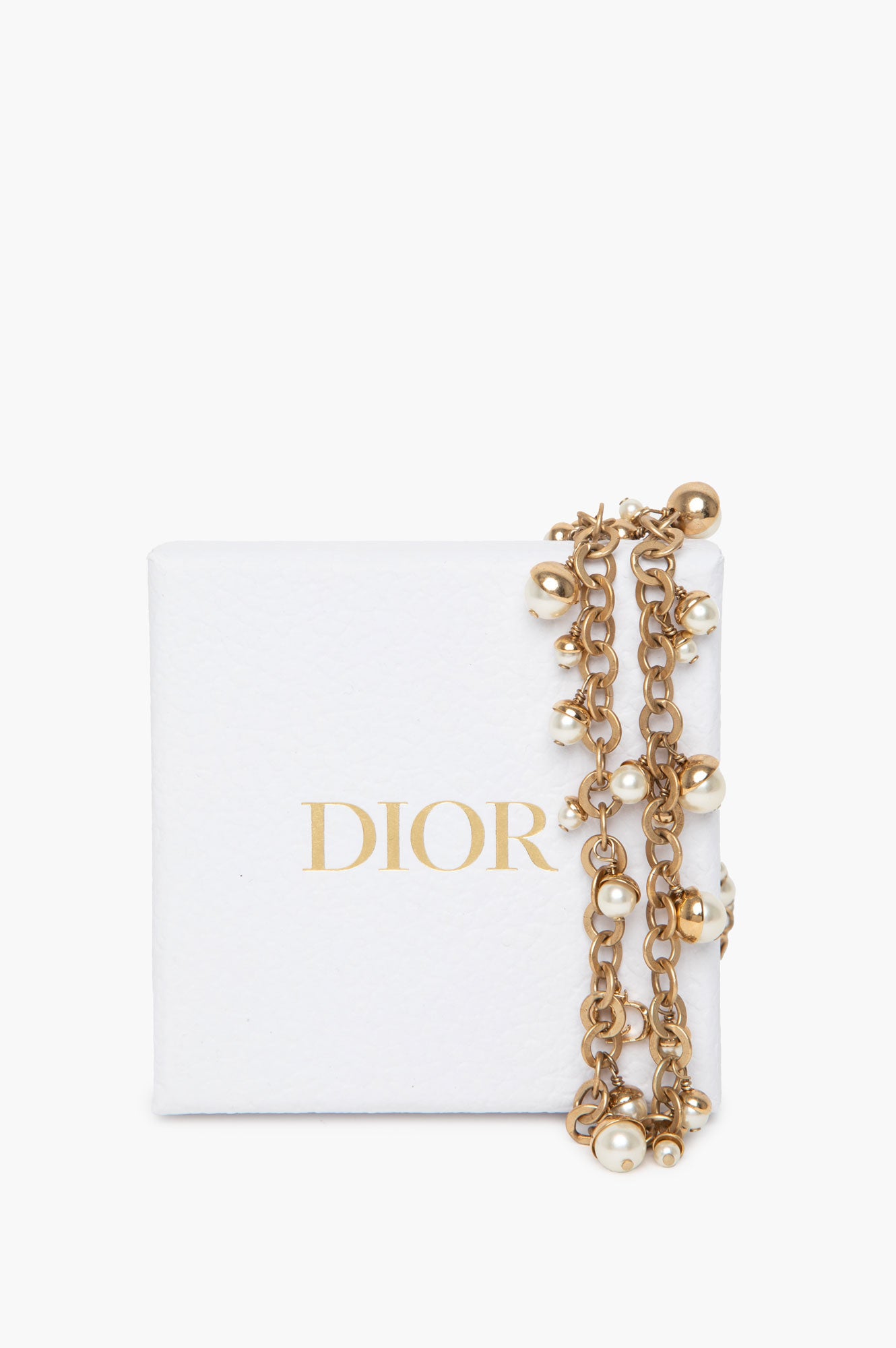 Dior Mise En Dior CD Faux Pearl Necklace