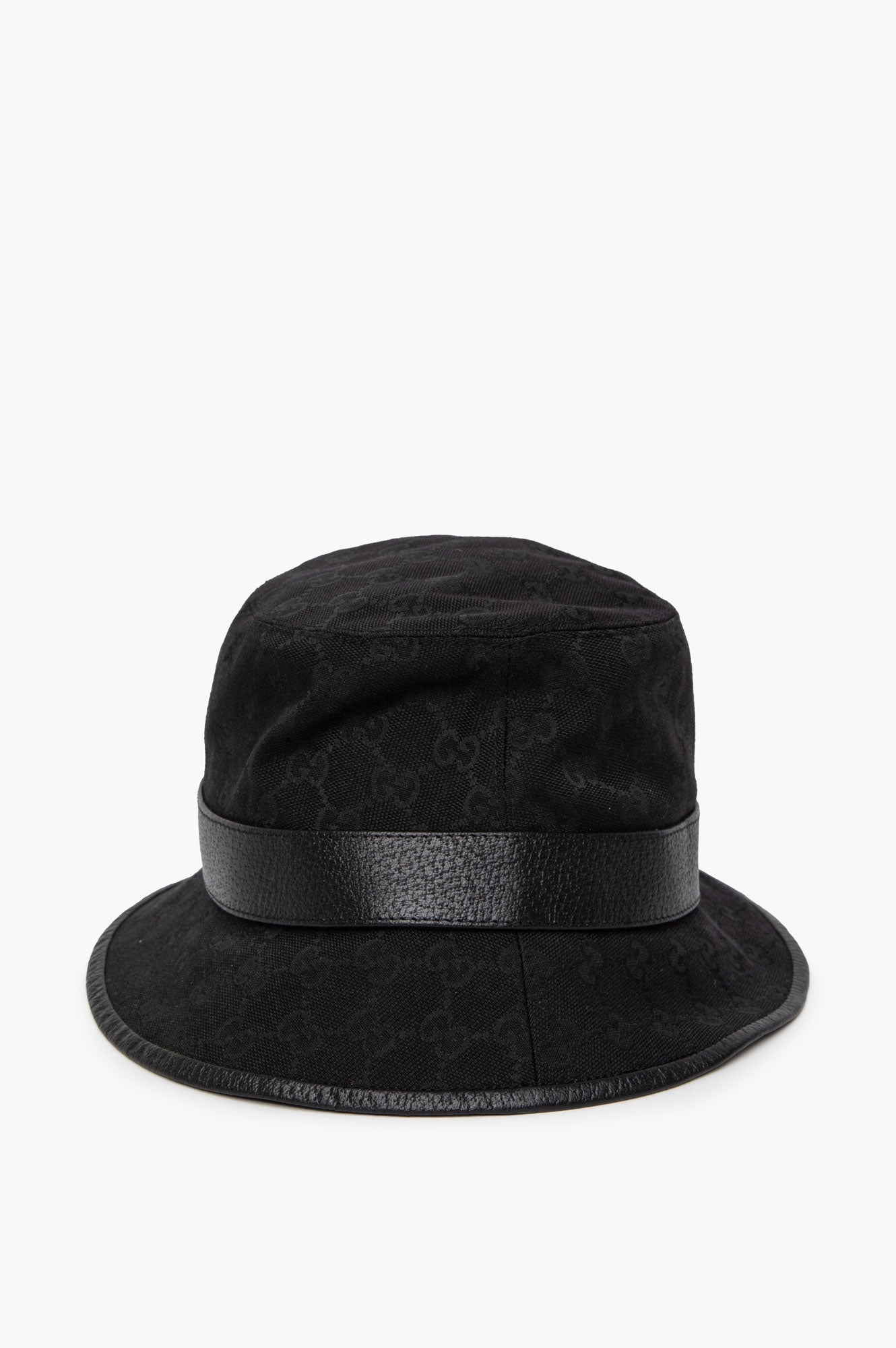 Gucci Black Canvas Bucket Hat Small