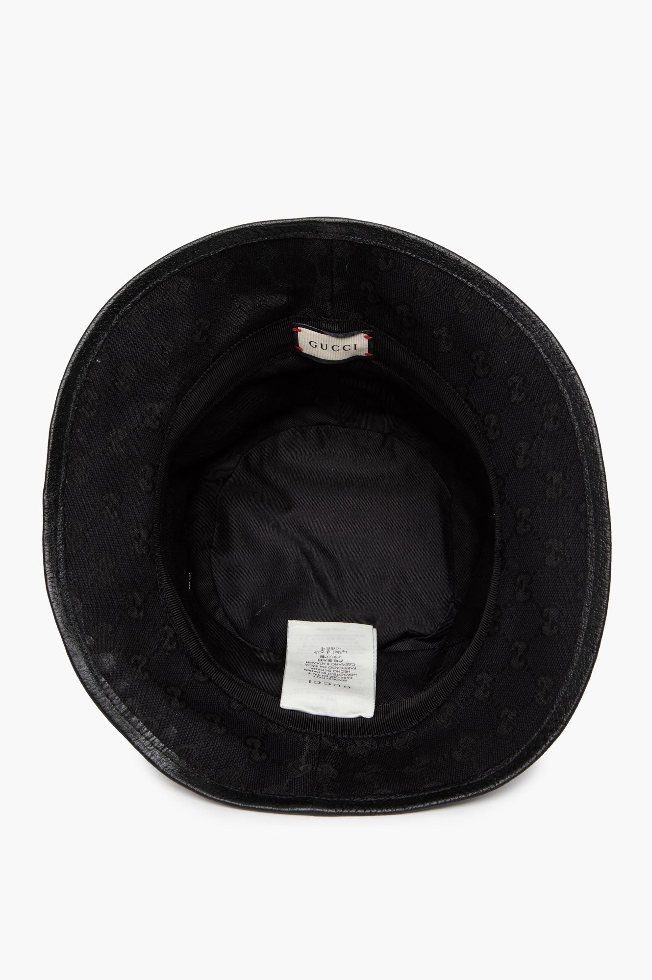 Gucci Black Canvas Bucket Hat Small
