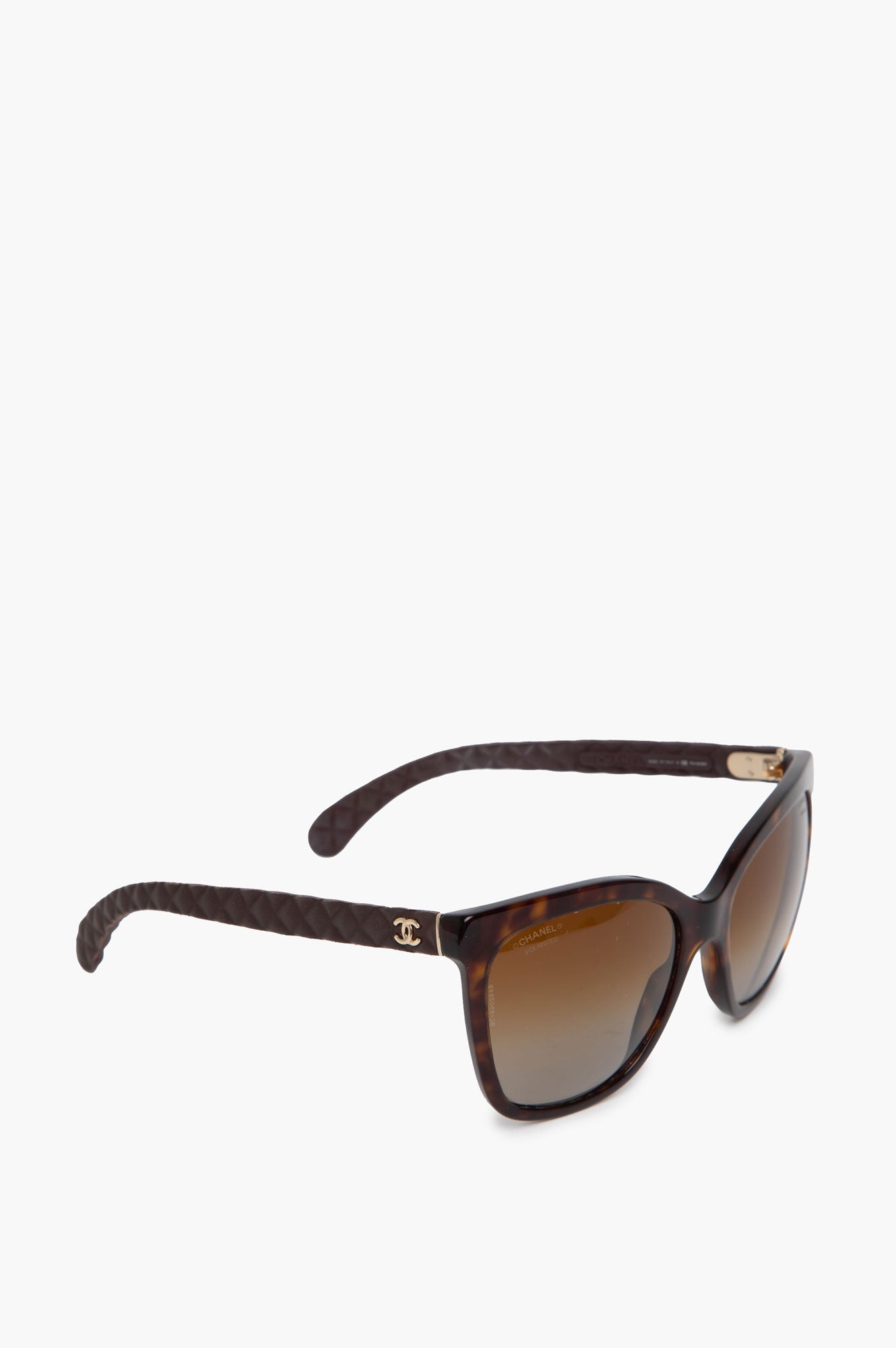 Chanel Tortoise 5288-Q Square CC Logo Polarized Sunglasses