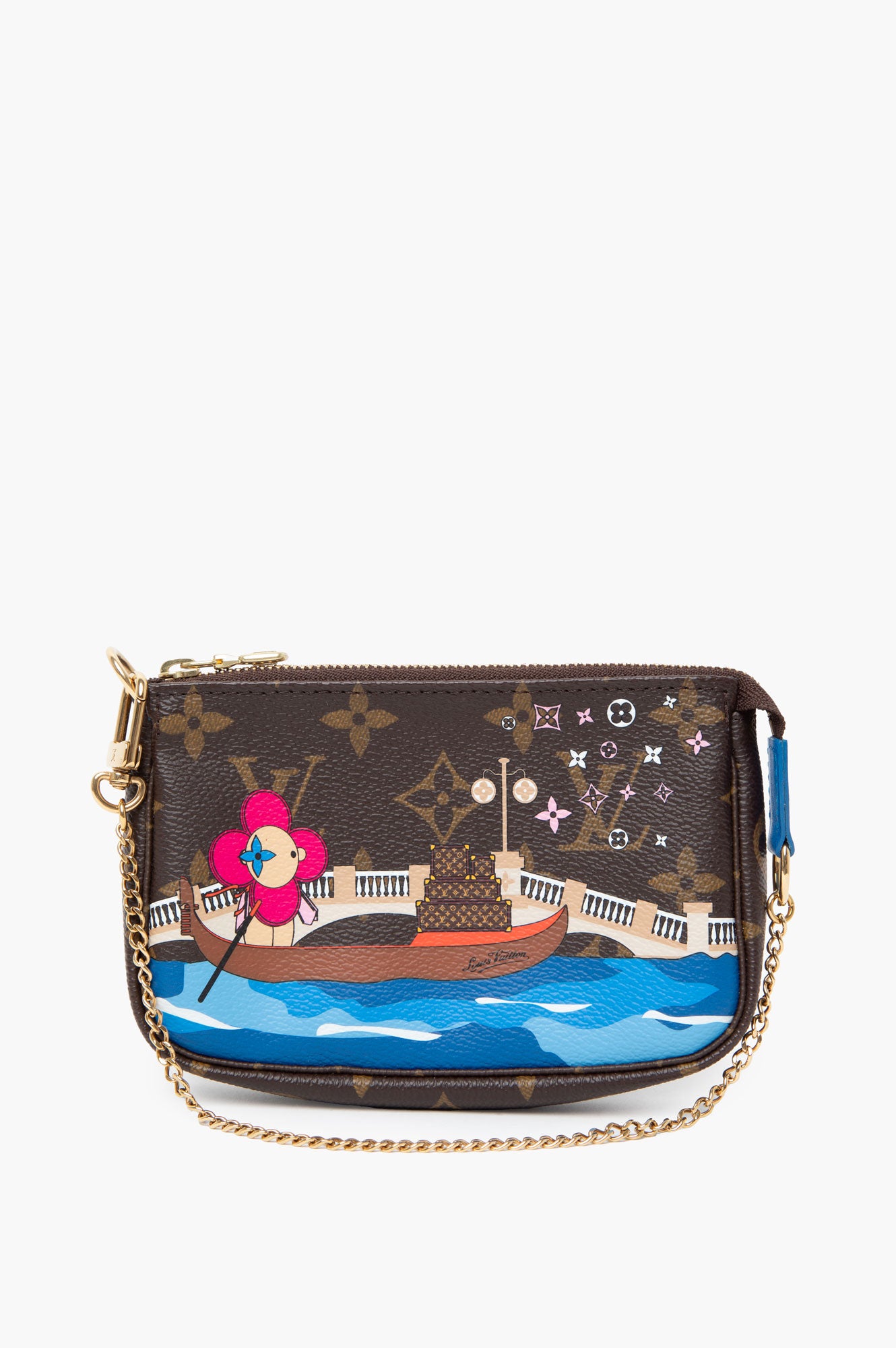 Louis Vuitton Pochette Limited Edition Vivienne Xmas Monogram Canvas Mini