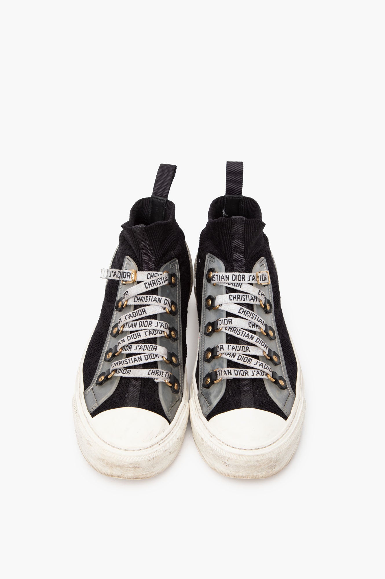 Dior Walk'n Dior High Top Sneakers in B/W Size 39
