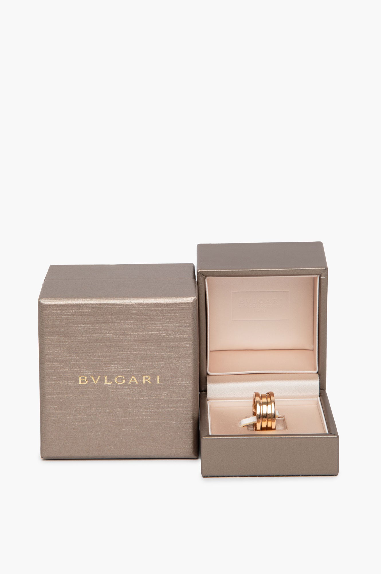 Bvlgari 18k Rose Gold B.zero1 Three-Band Ring