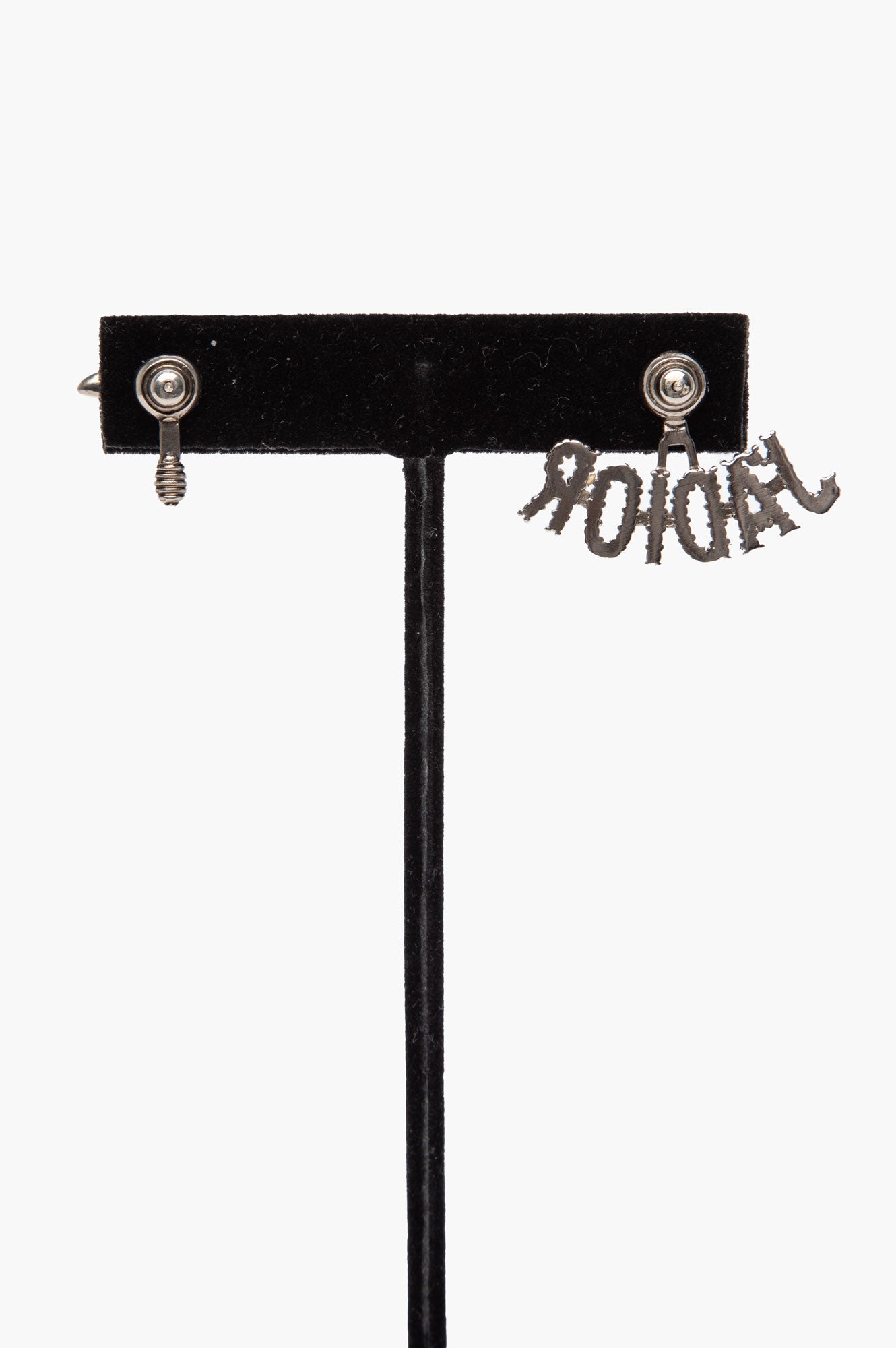 Christian Dior Silver-Tone Crystal J'Adior Asymmetrical Bee Earrings