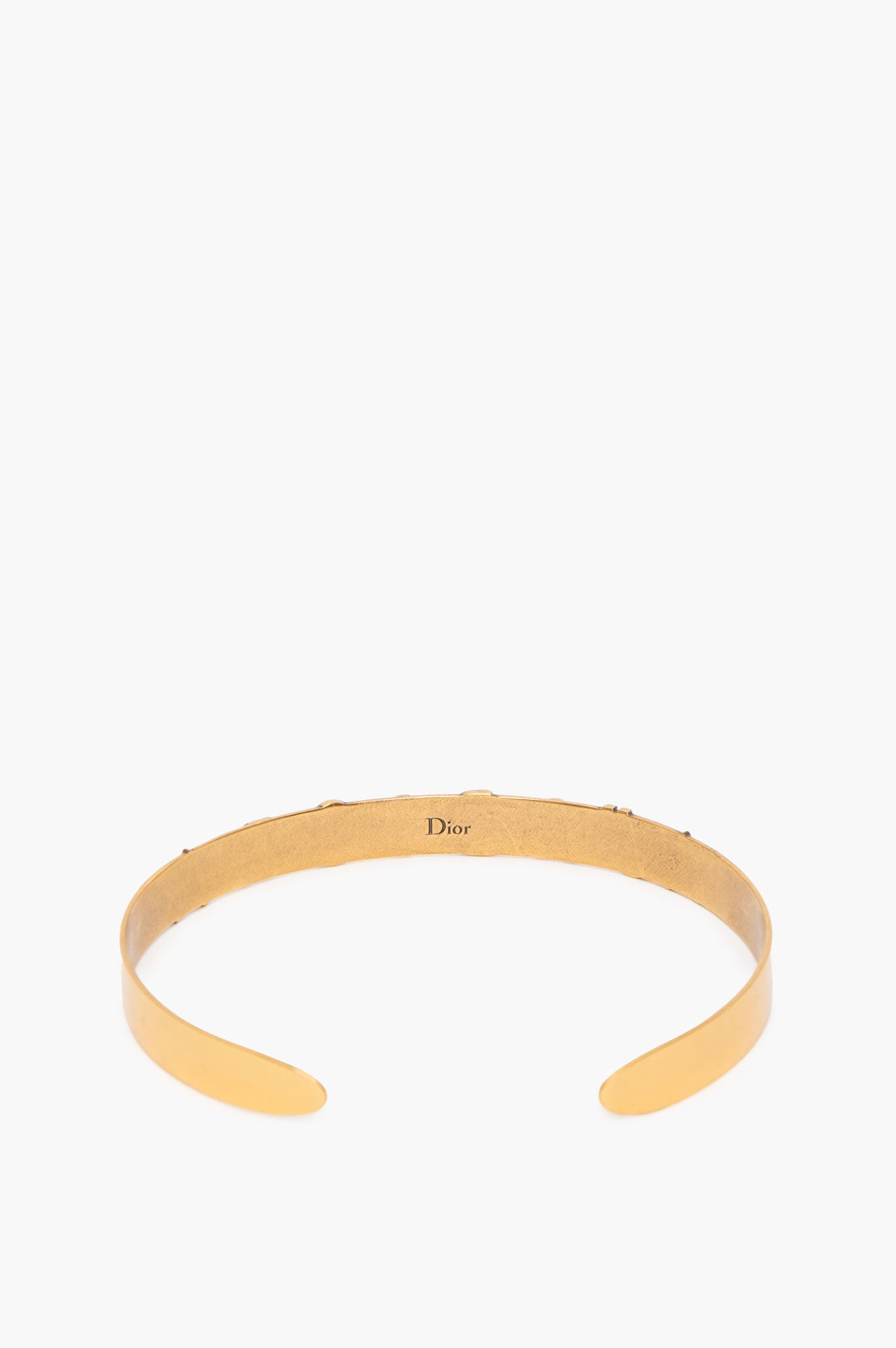 Christian Dior Burnished Gold-Tone Choker
