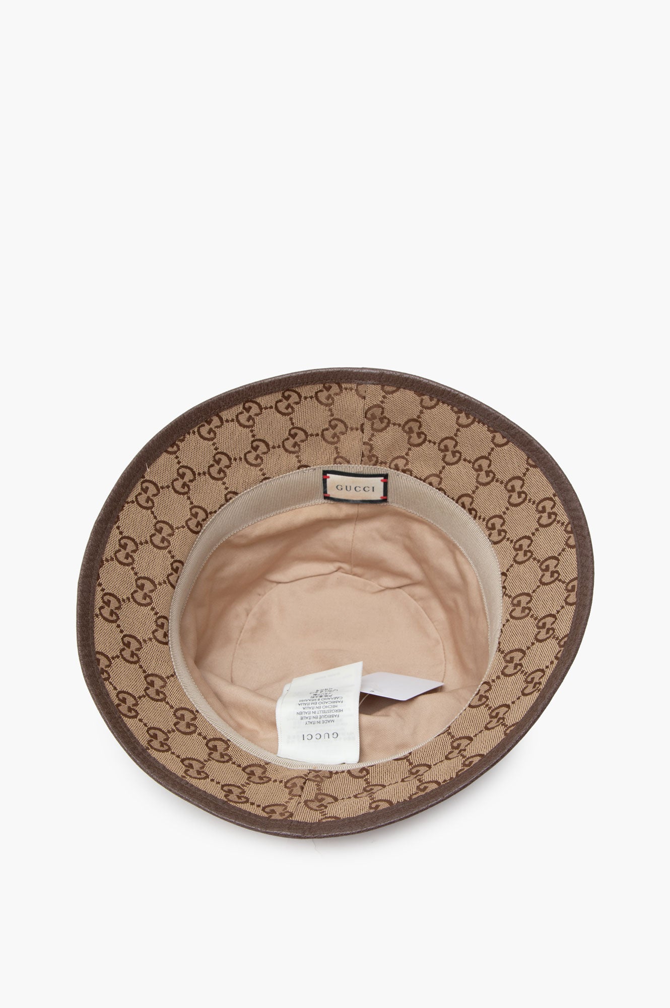 Gucci Brown Monogram GG Bucket Hat Size XL