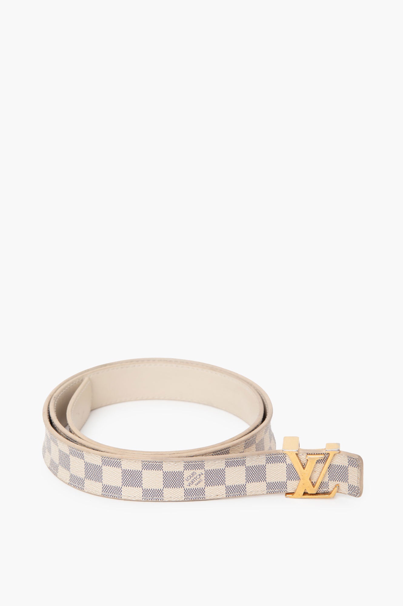 Louis Vuitton Damier Azure Logo Belt Size 85cm/34"