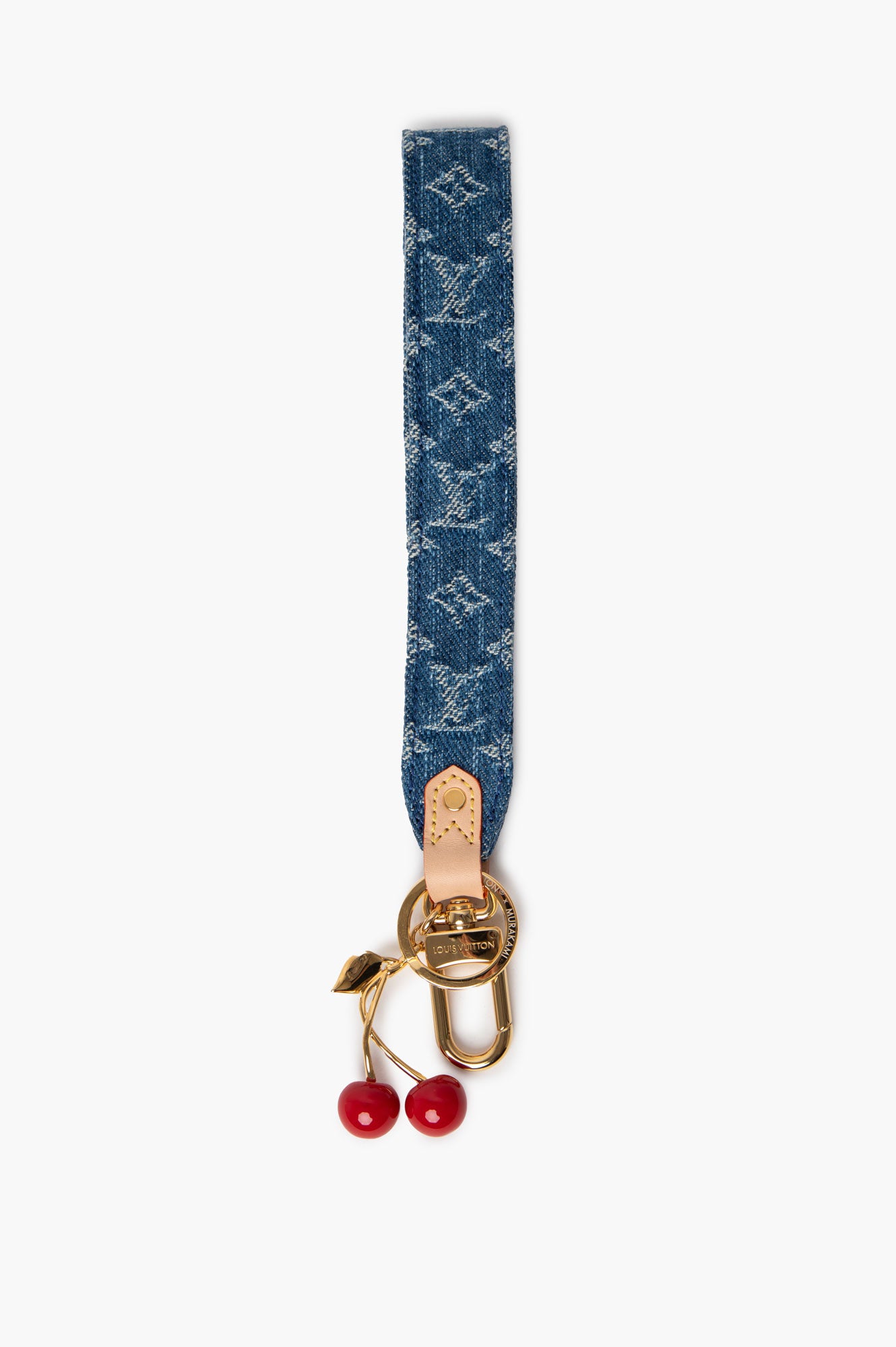 Louis Vuitton x Takashi Murakami Limited Edition Denim Cerise Dragonne Bag Charm
