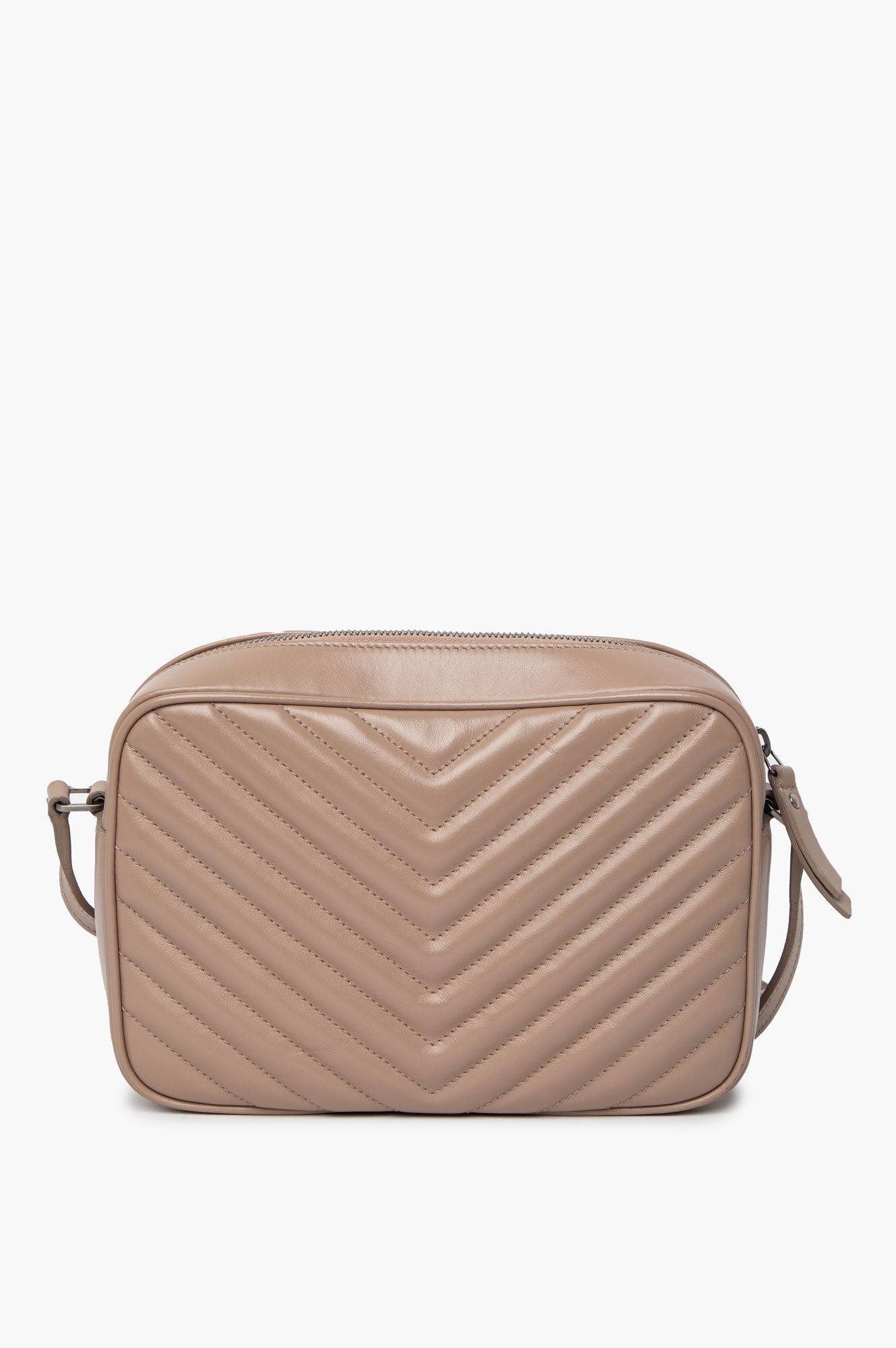 Saint Laurent Beige Quilted Leather Lou Camera Bag