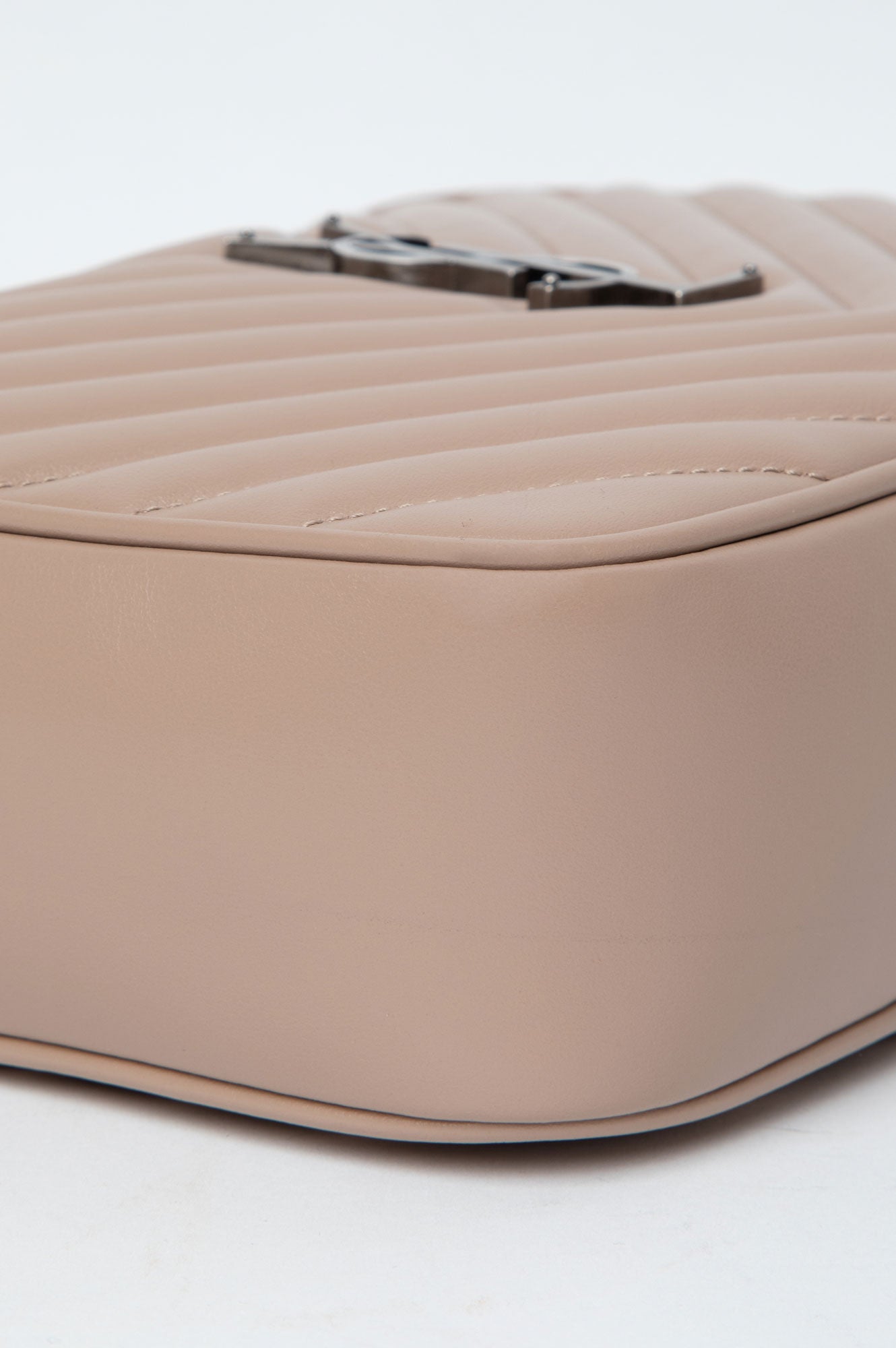Saint Laurent Beige Quilted Leather Lou Camera Bag