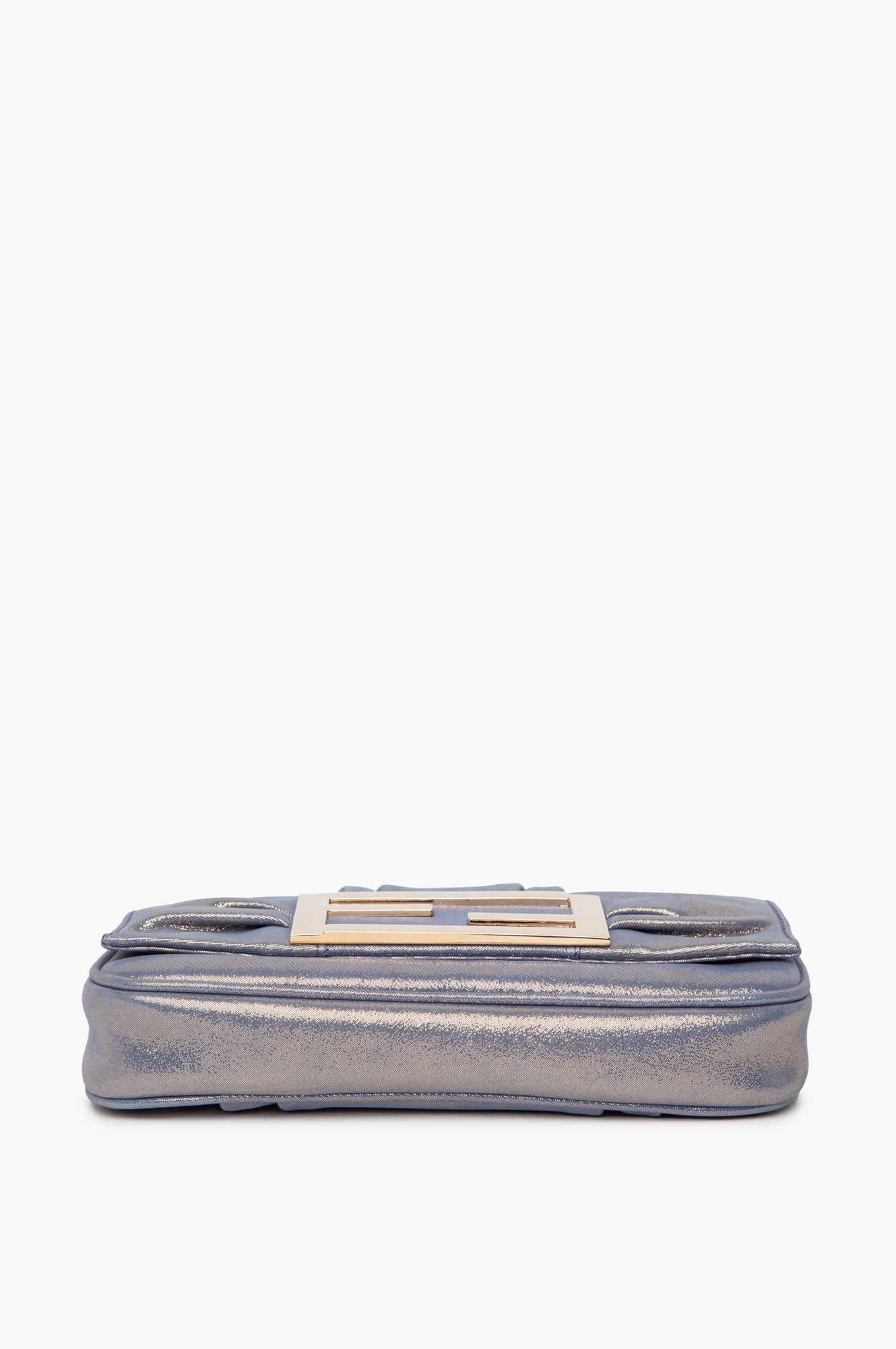 Fendi Iridescent Gold Periwinkle Mia Chain Pochette Bag