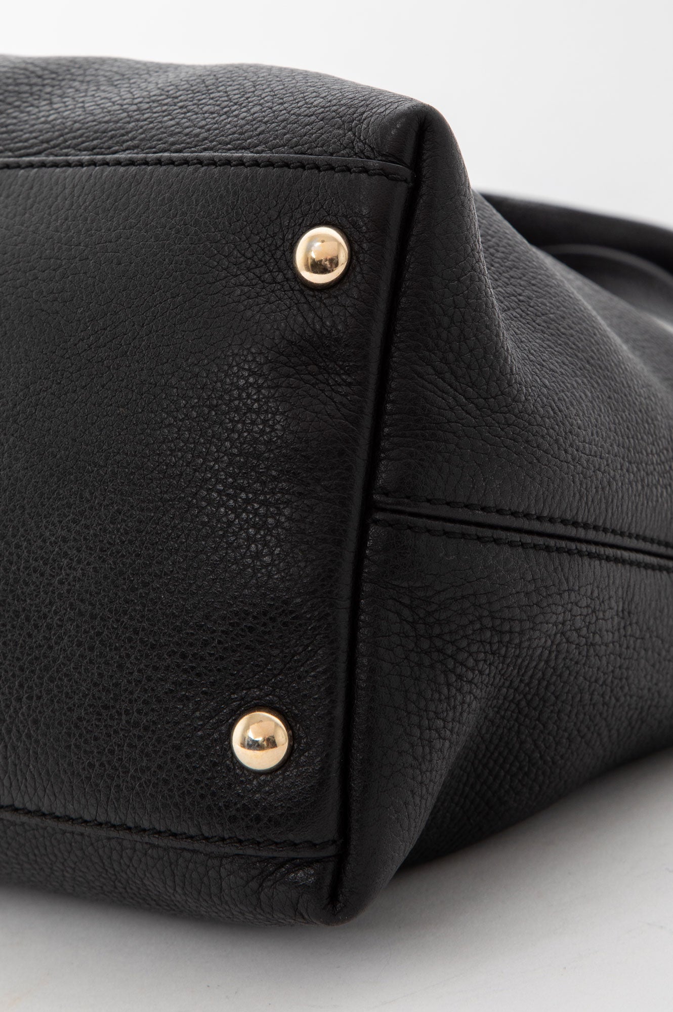 Gucci Black Pebbled Leather Soho Working Tote Bag
