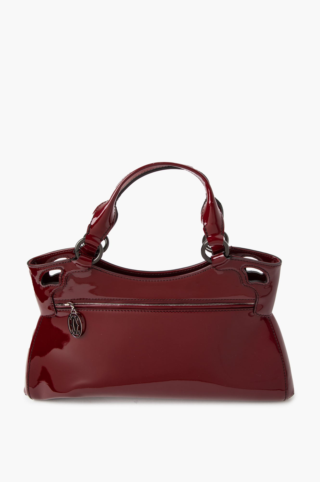 Cartier Red Patent Leather Marcello De Cartier Tote