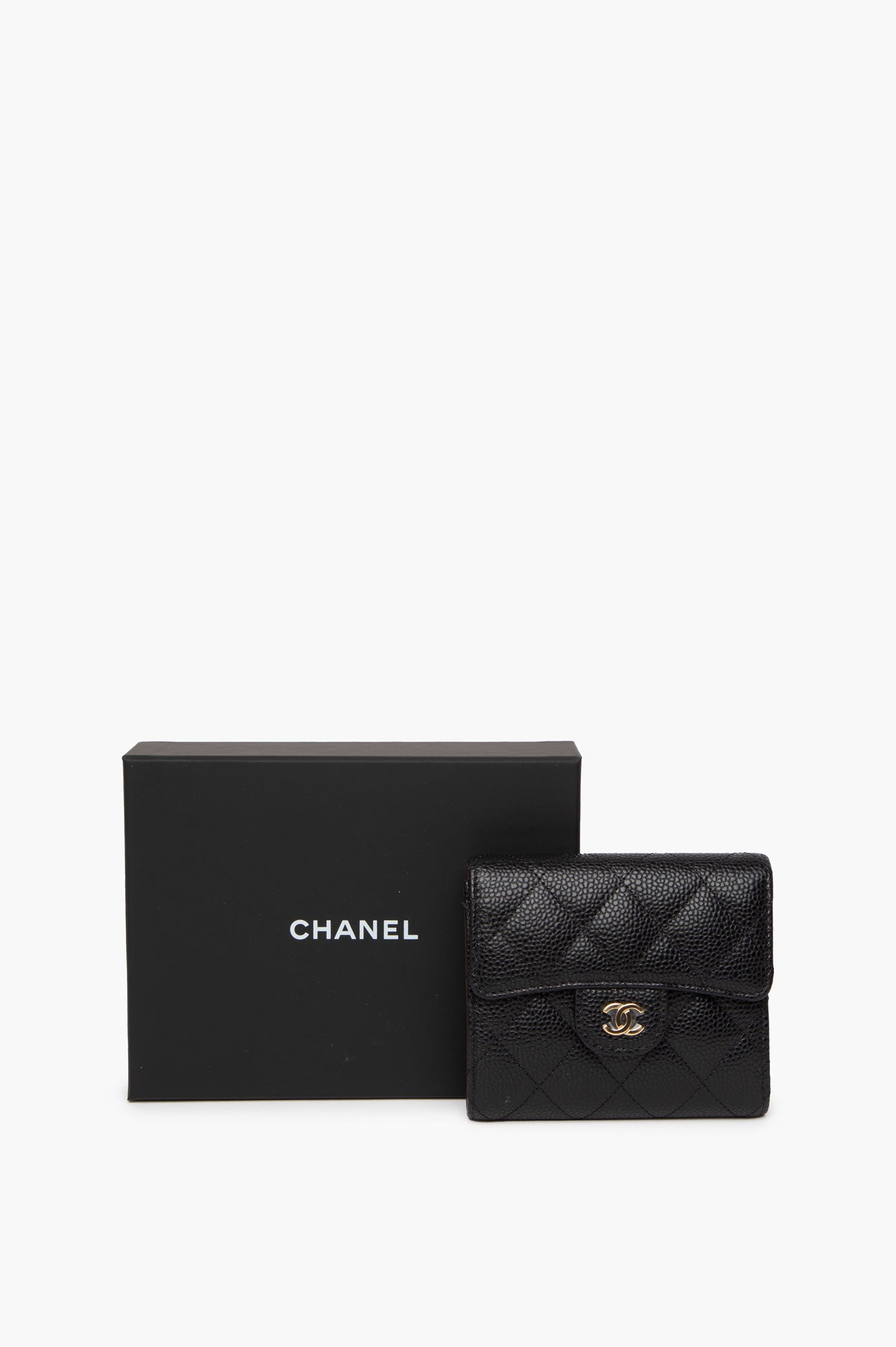 Chanel 2023 Classic Black Caviar Wallet