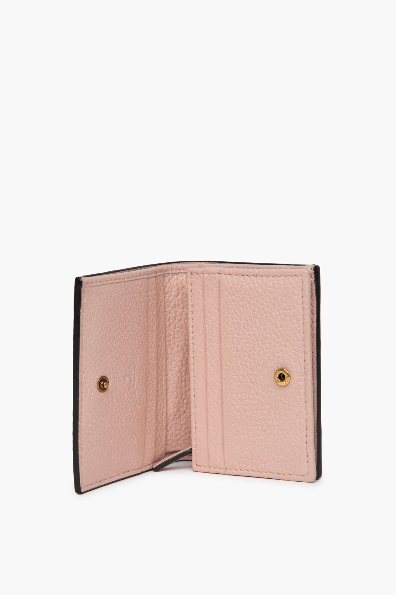 Gucci Pink Animalier Leather Bi-fold Wallet Bee