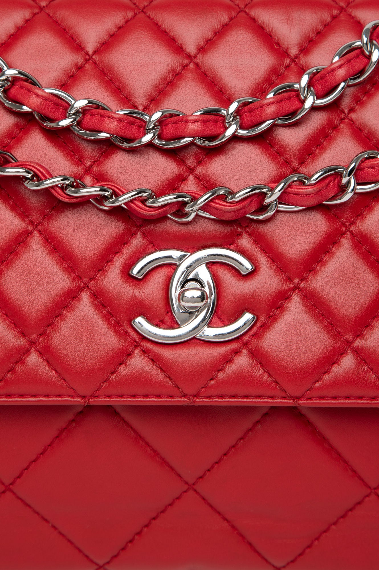 Chanel 2011 Red Maxi Lambskin Flap Bag