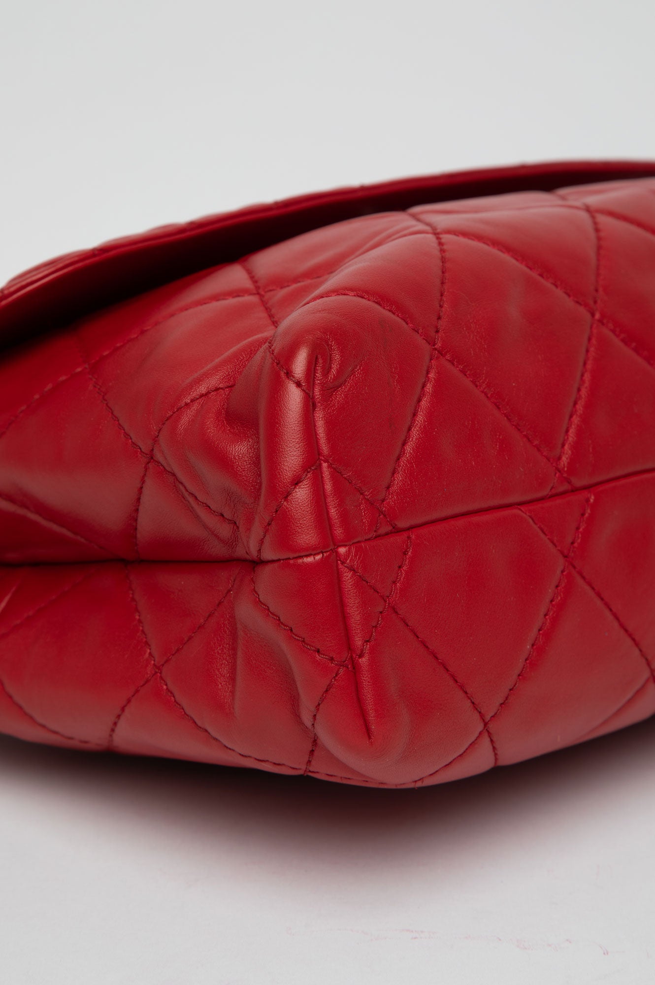 Chanel 2011 Red Maxi Lambskin Flap Bag