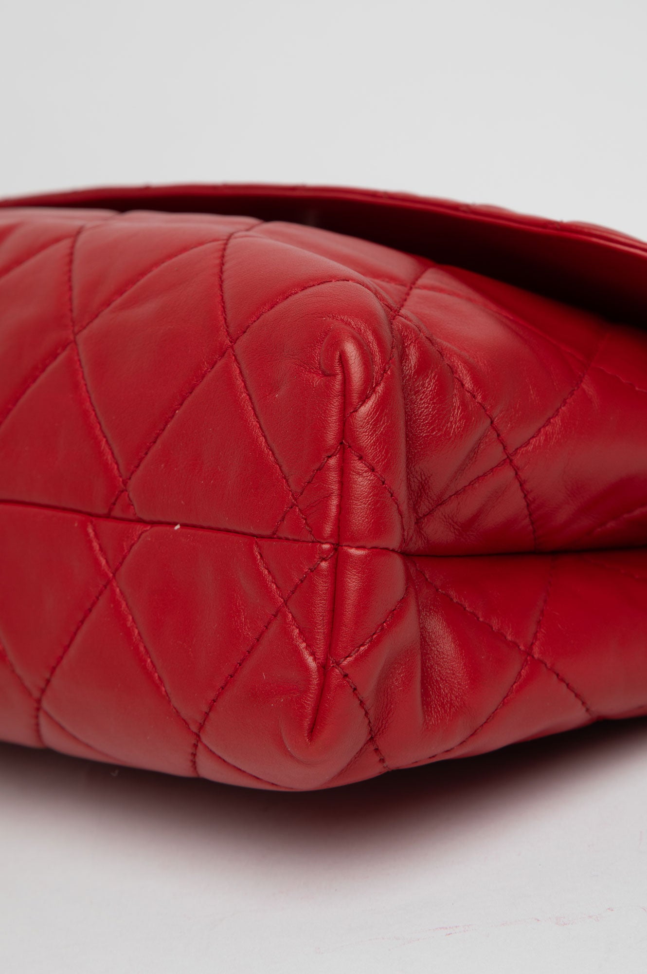 Chanel 2011 Red Maxi Lambskin Flap Bag