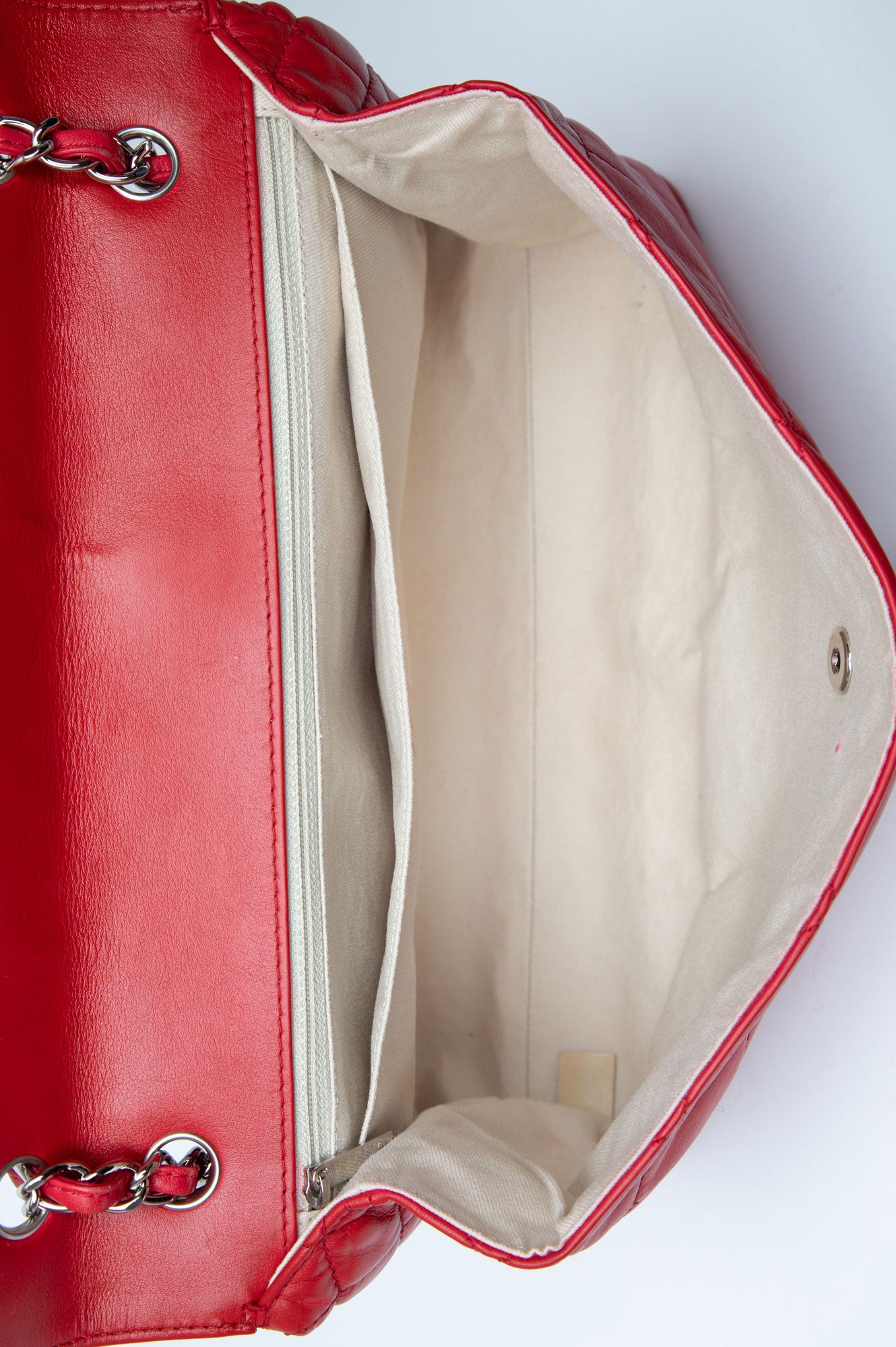 Chanel 2011 Red Maxi Lambskin Flap Bag