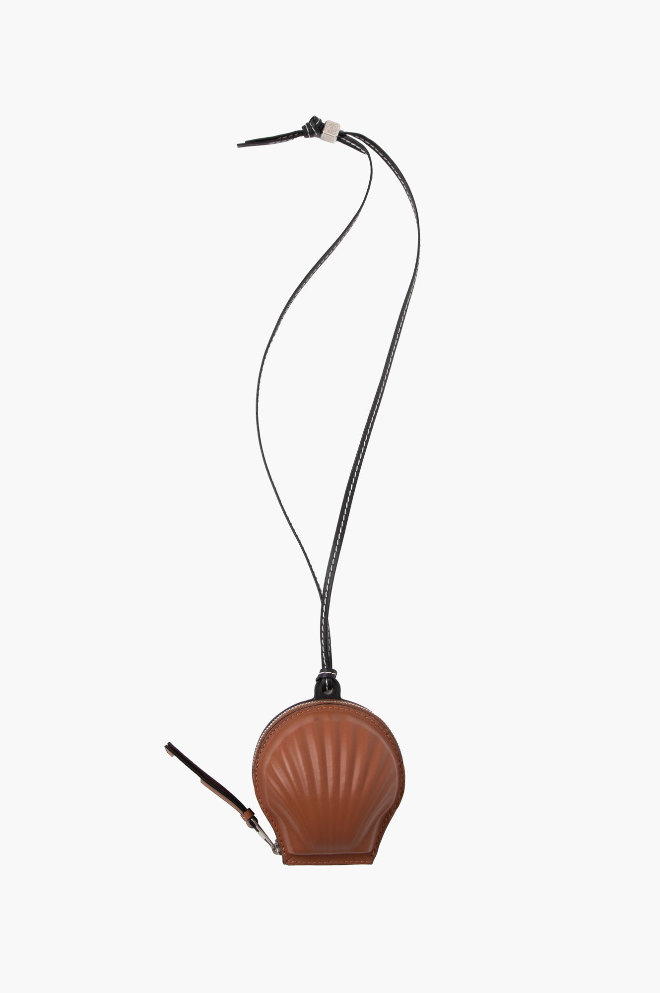 Loewe Brown Seashell Mini Calfskin Pouch With Strap