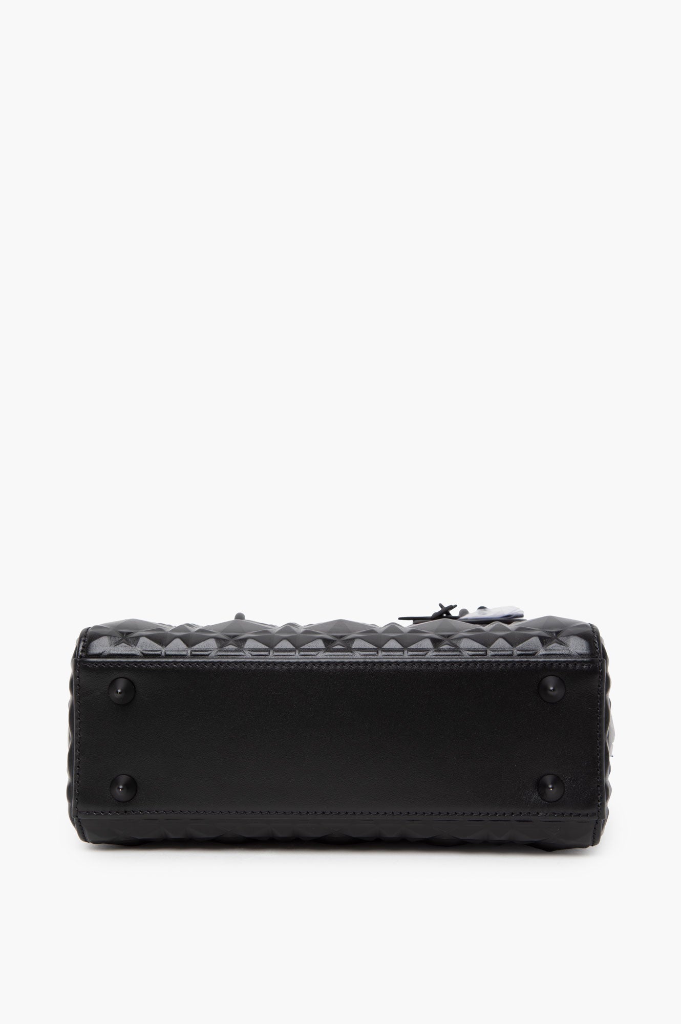 Christian Dior My ABCDior Black Cannage Calfskin With Diamond Motif Size Small