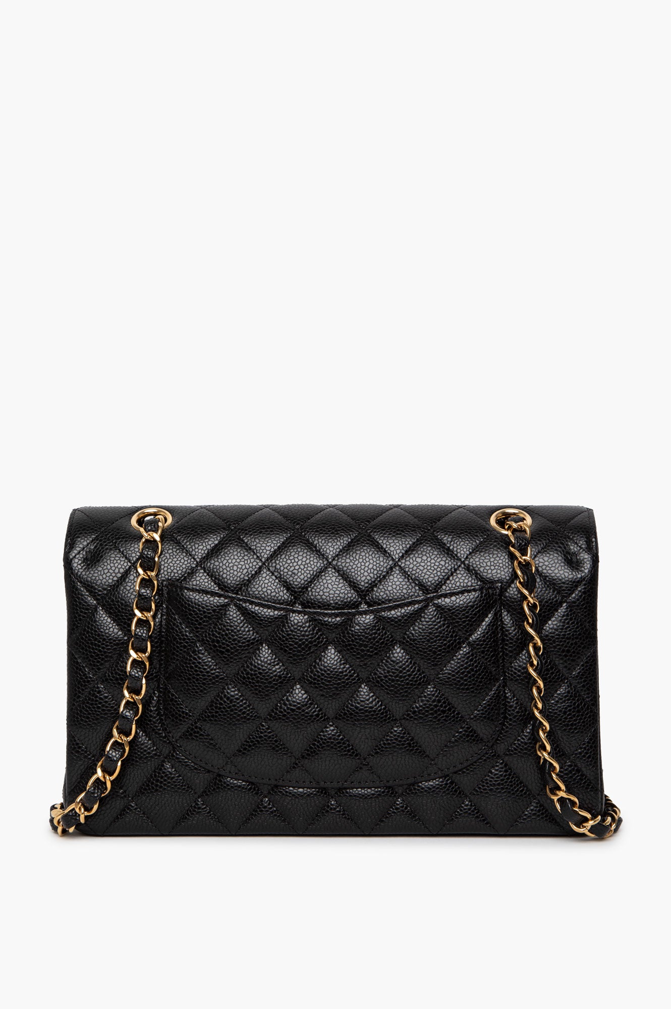 Chanel Black Caviar Medium Classic Double Flap GHW
