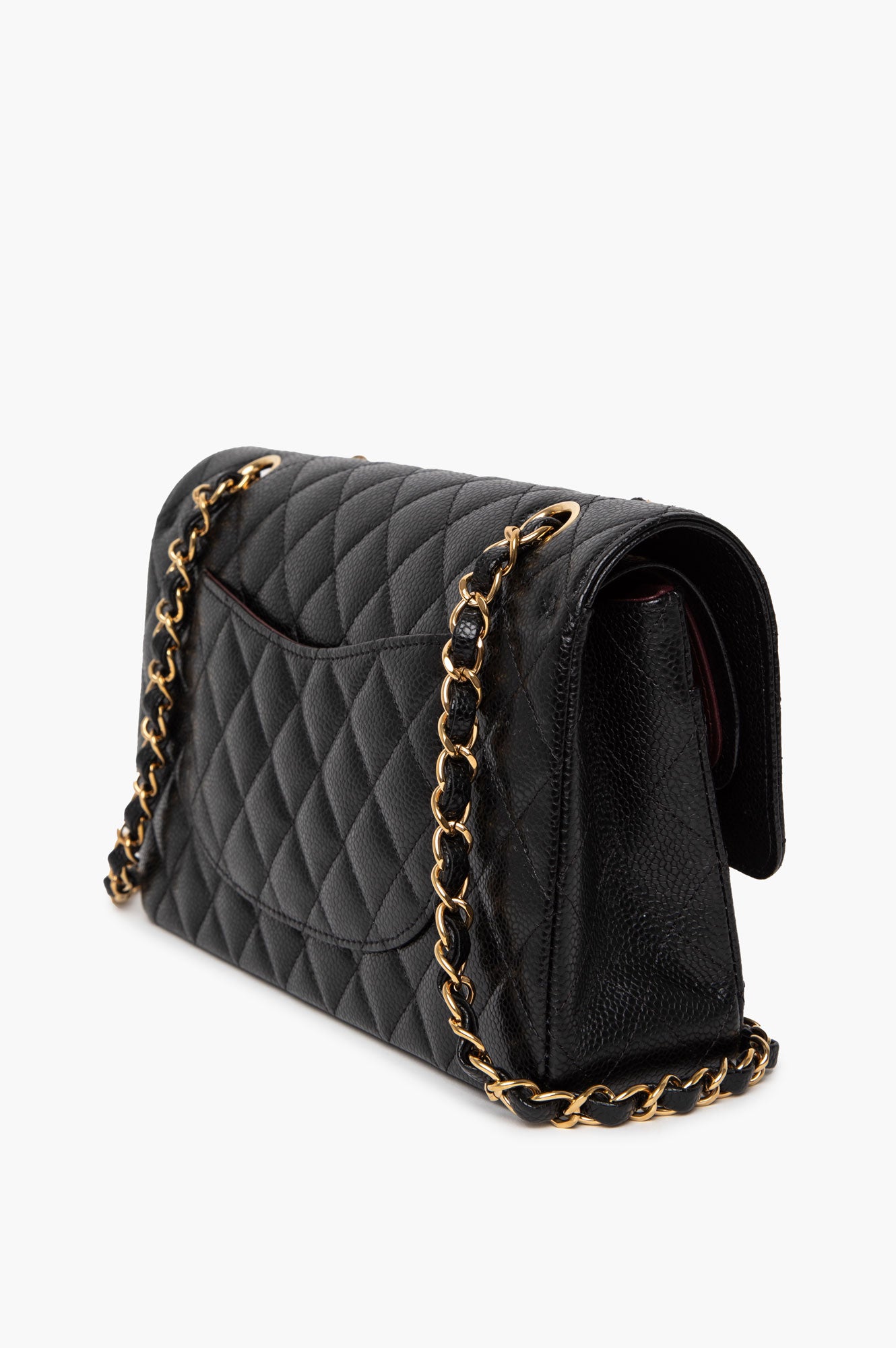 Chanel Black Caviar Medium Classic Double Flap GHW