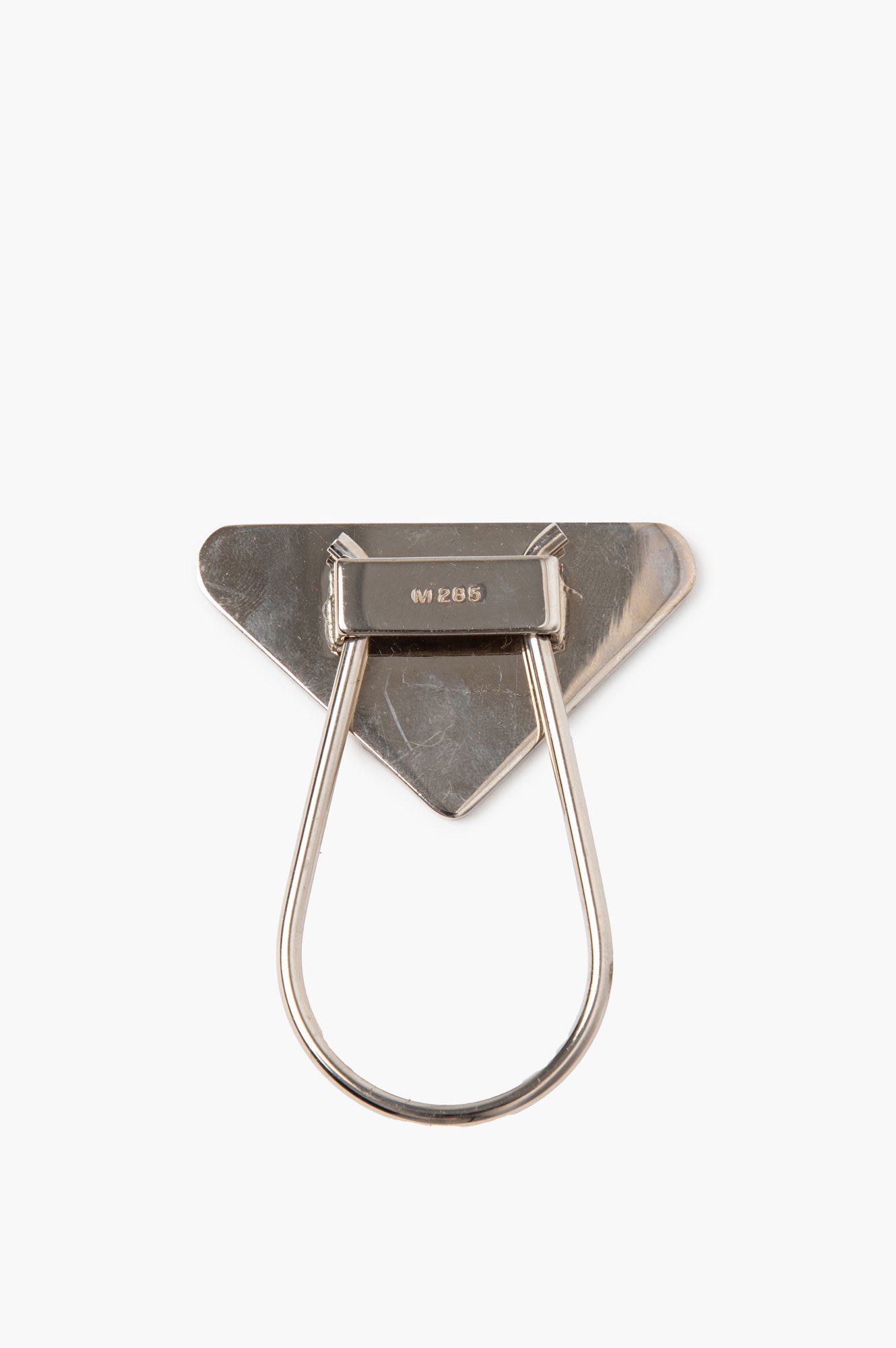 Prada Enamel Triangle Logo Key Ring