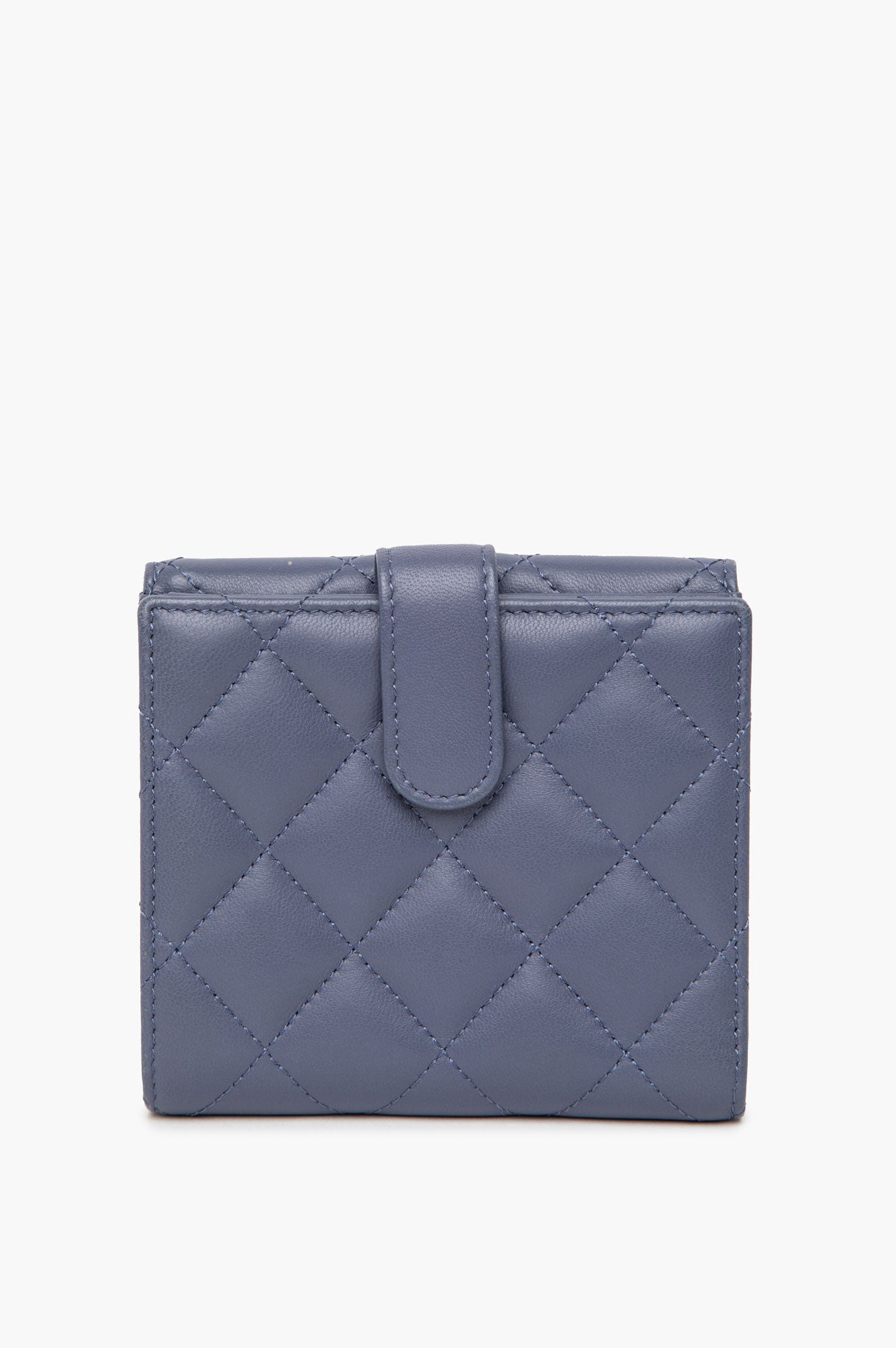 Chanel Quilted Dark Lavender Lambskin Flap Wallet