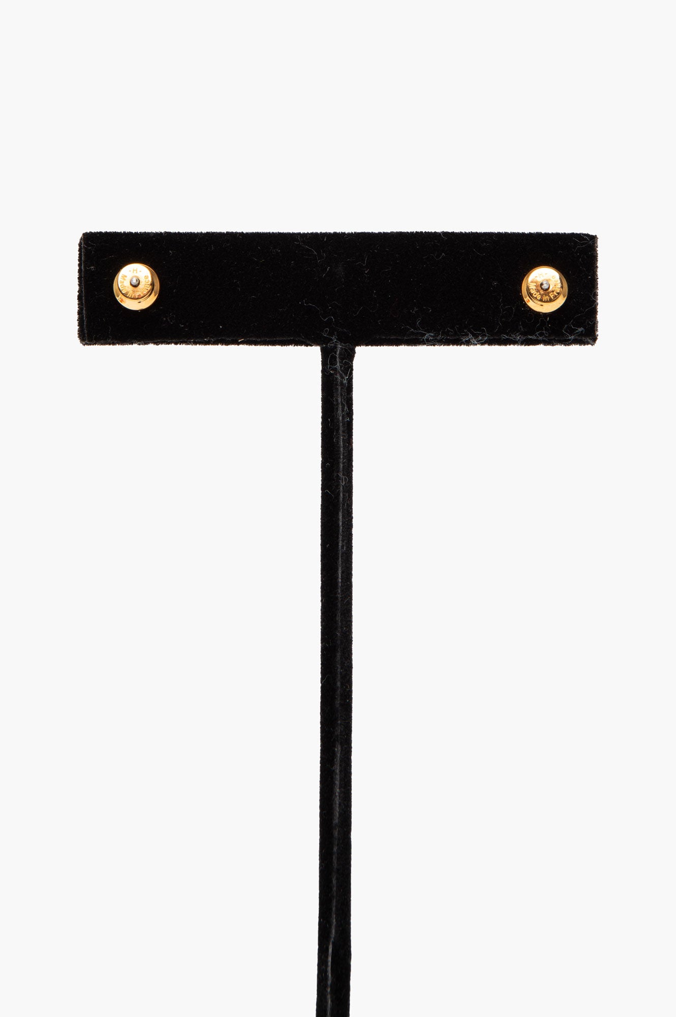Hermès Yellow Gold Plated Black Pop H Earrings