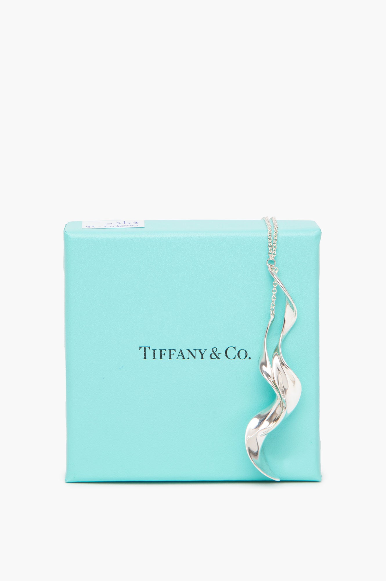 Tiffany & Co. Frank Gehry Sterling Silver Double Orchid Twist Pendant Necklace