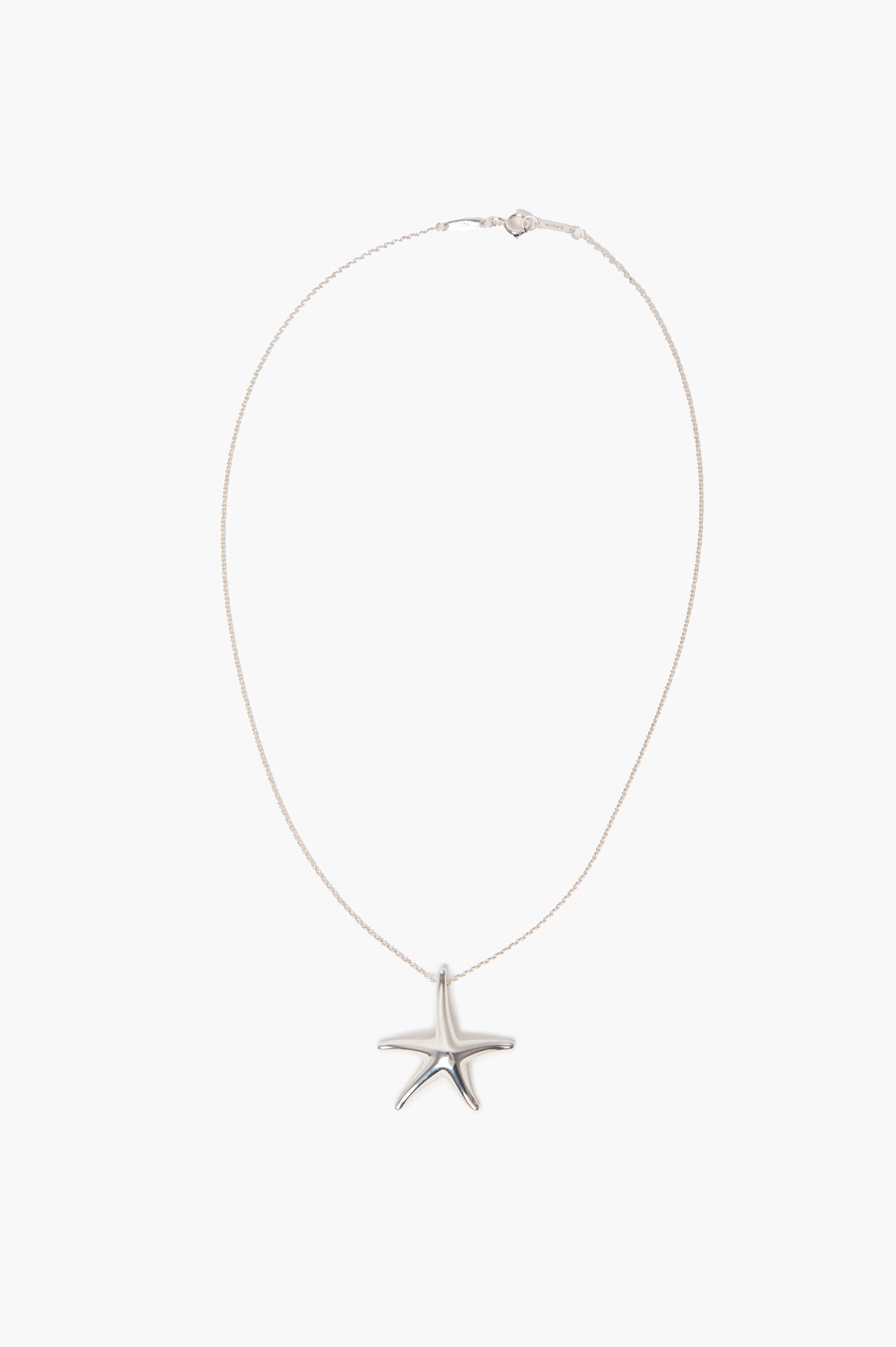 Tiffany & Co. Elsa Peretti Sterling Silver Starfish Pendant Necklace