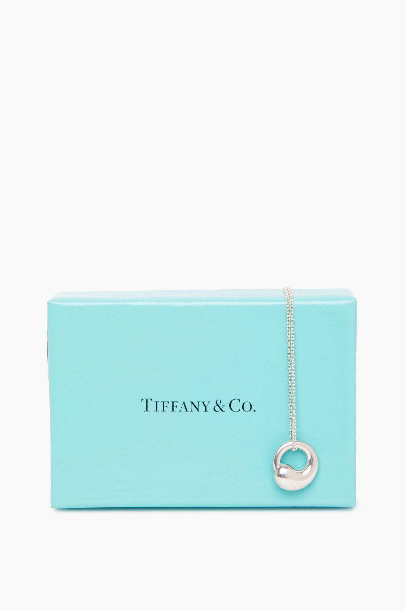 Tiffany & Co. Elsa Peretti Sterling Silver Eternal Circle Pendant Necklace