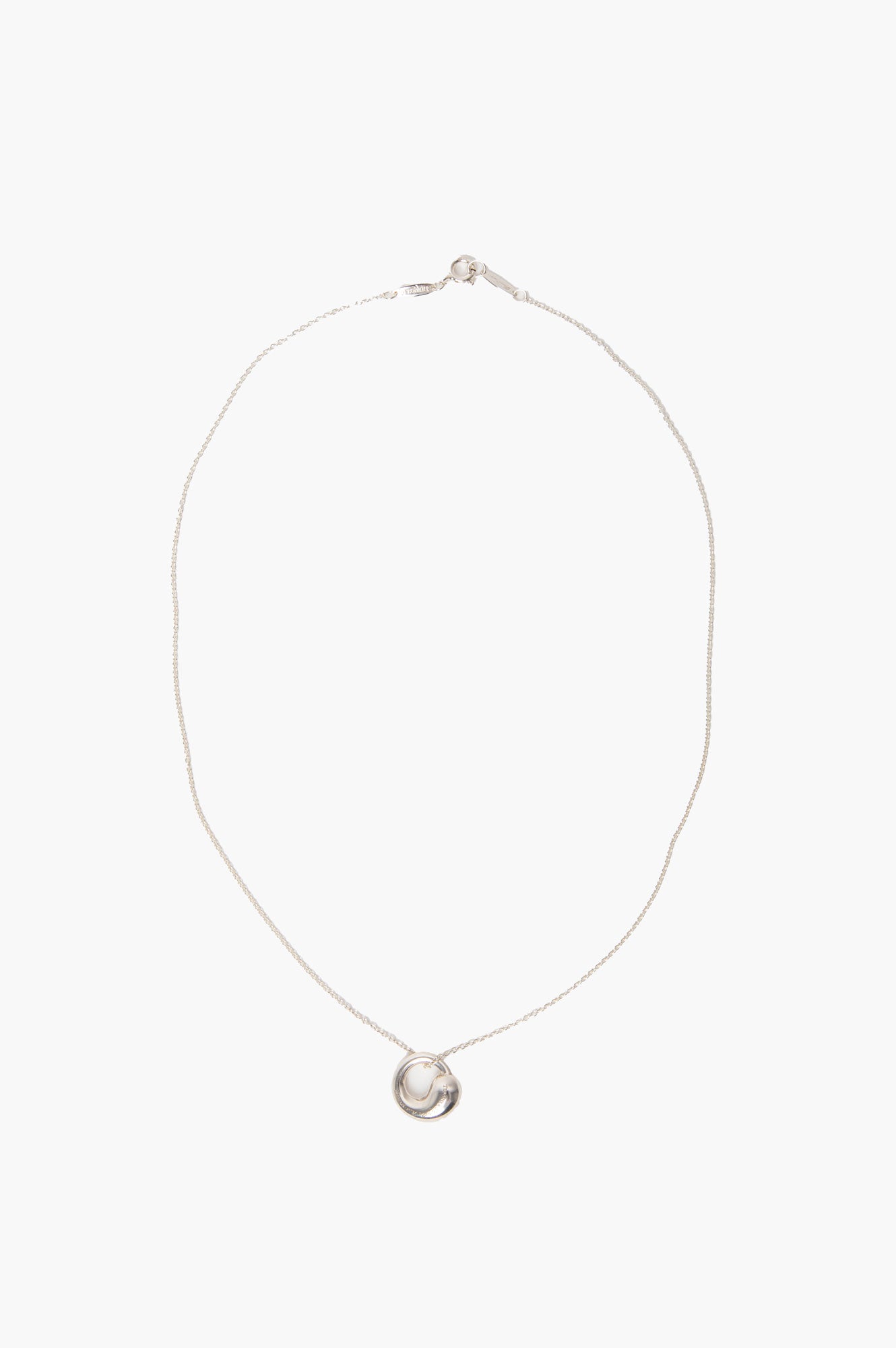Tiffany & Co. Elsa Peretti Sterling Silver Eternal Circle Pendant Necklace
