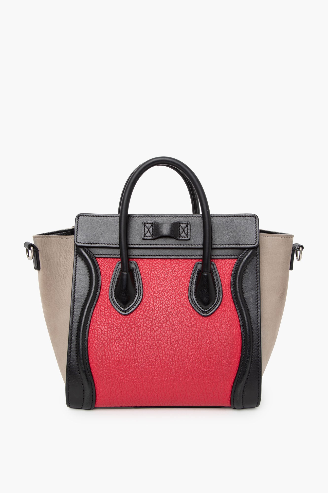Celine Pink Tri-Color Leather Nano Luggage Bag