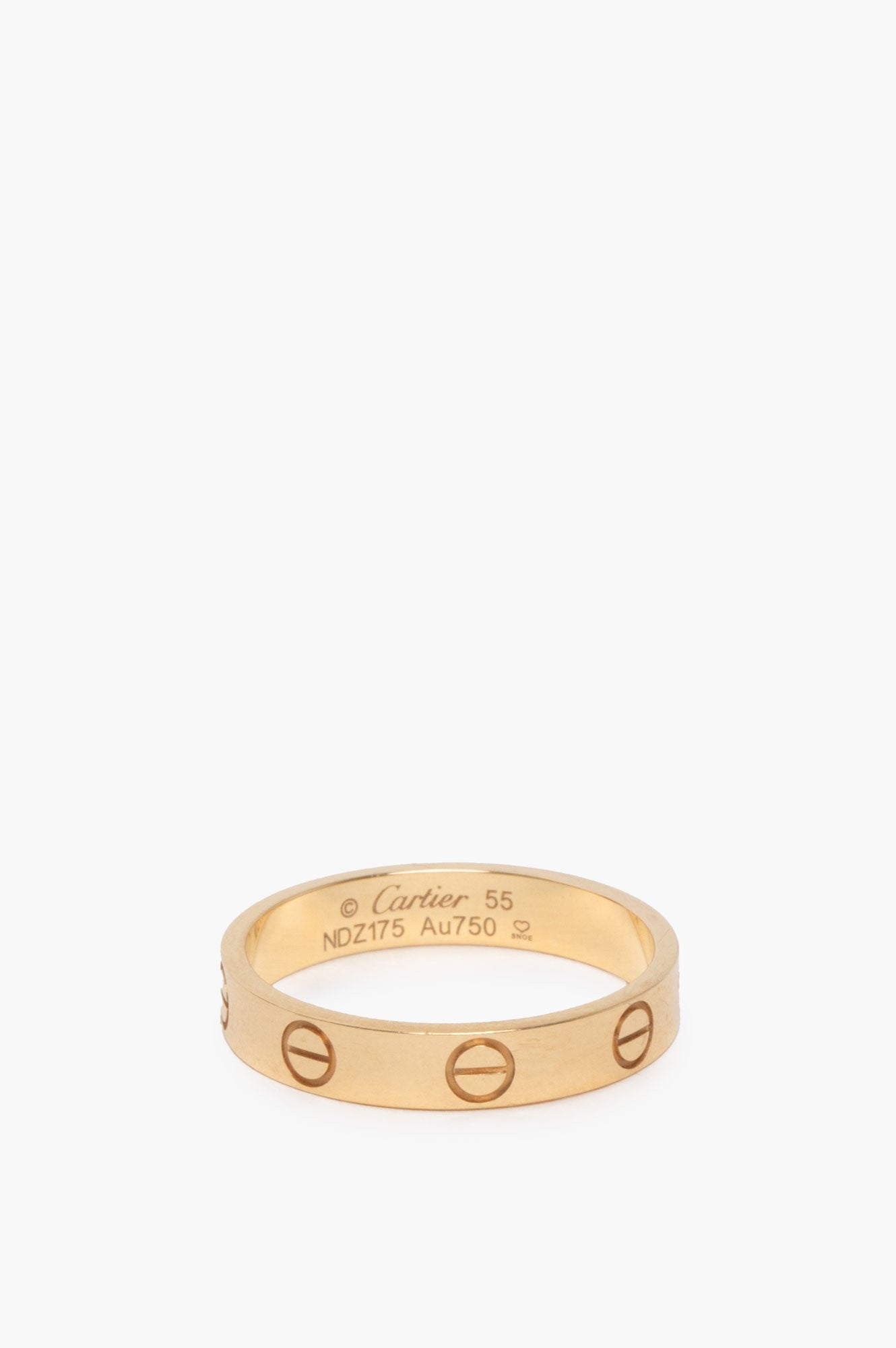 Cartier Love Wedding Band Yellow Gold Size 55