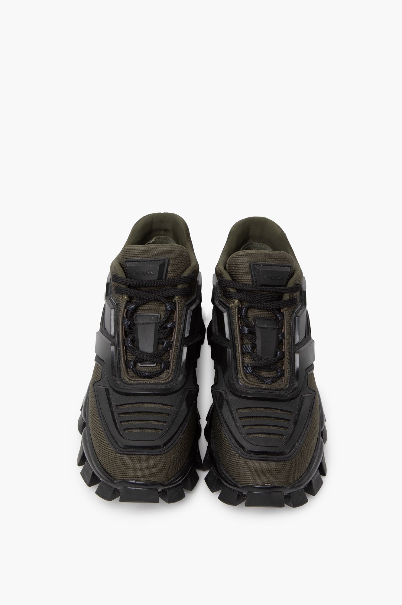 Prada Green Mesh And Rubber Cloudbust Thunder Sneaker 38.5
