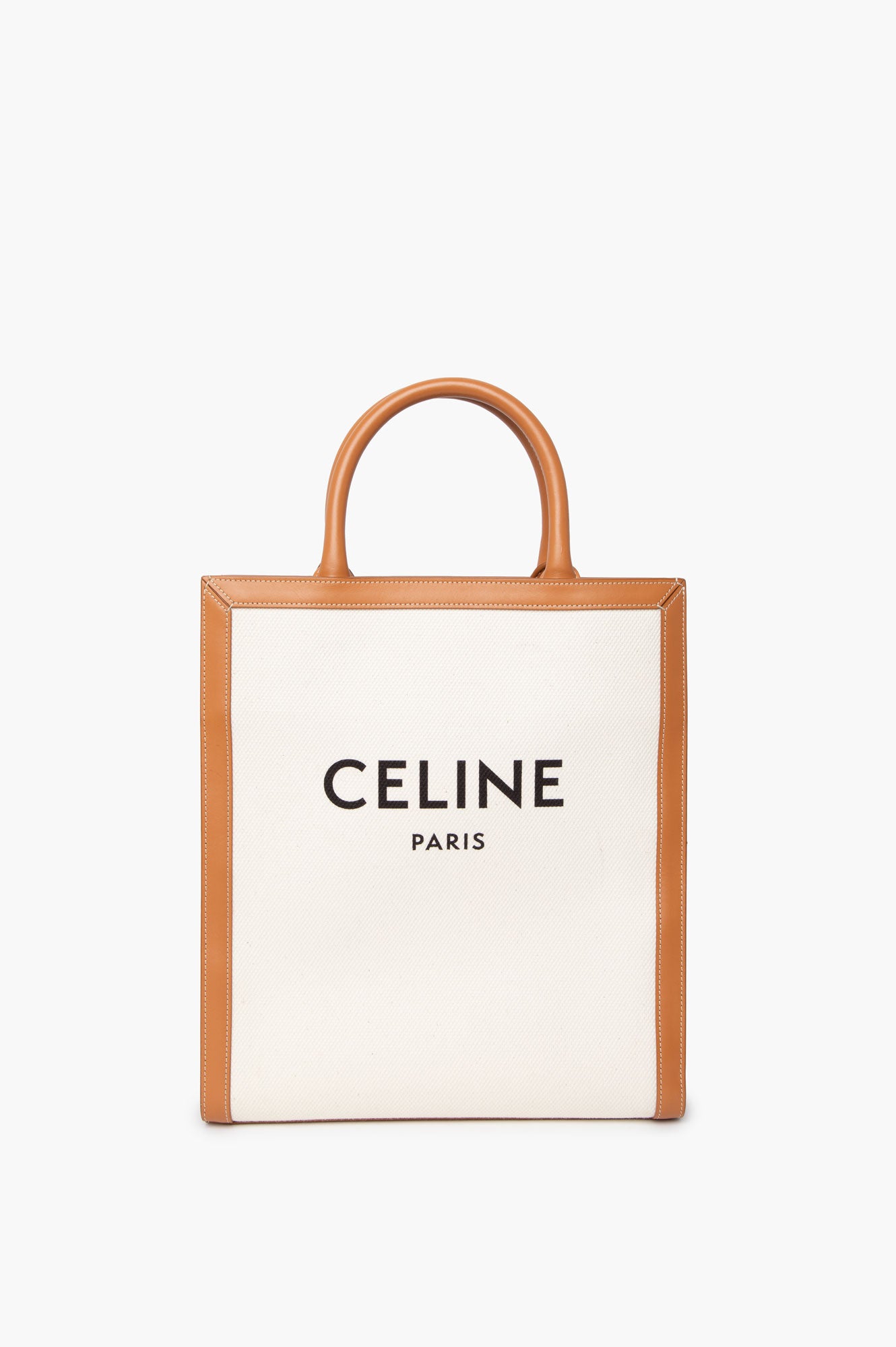 Celine Beige Small Canva Vertical Cabas Bag
