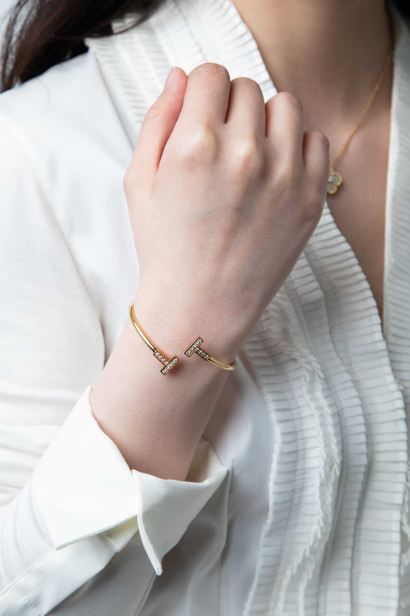 Tiffany & Co 18K Yellow Gold Diamond Bracelet Small
