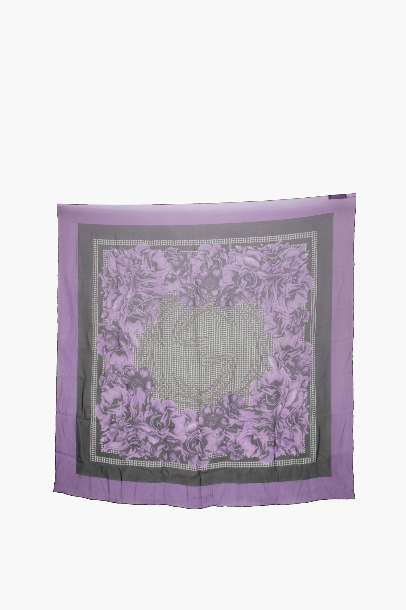 Gucci Purple Silk Square Scarf