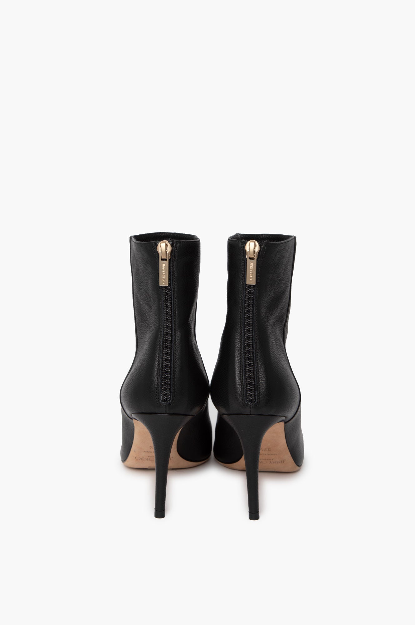 Jimmy Choo Black Leather Ankle Boots 37.5