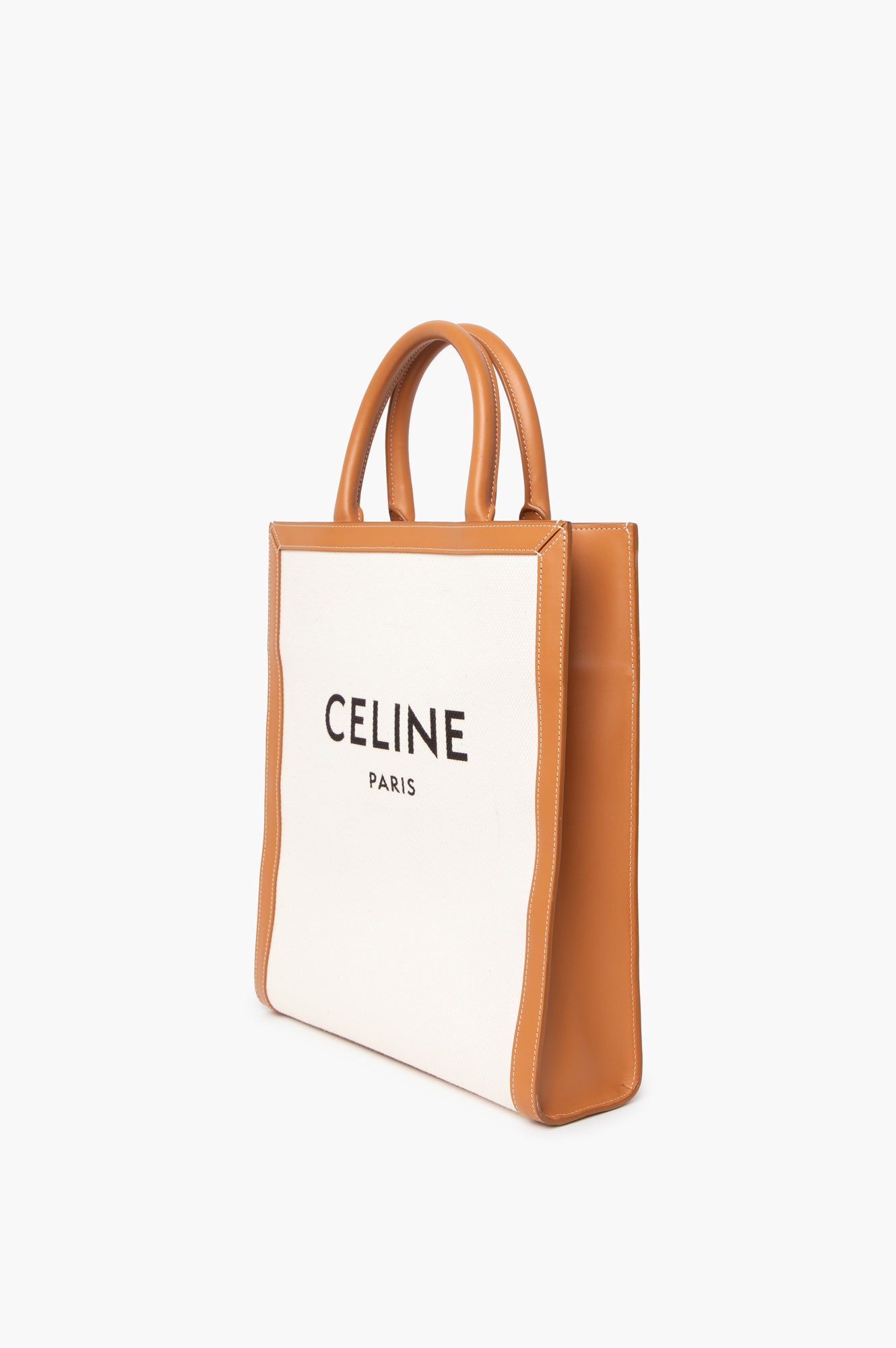Celine Beige Small Canva Vertical Cabas Bag