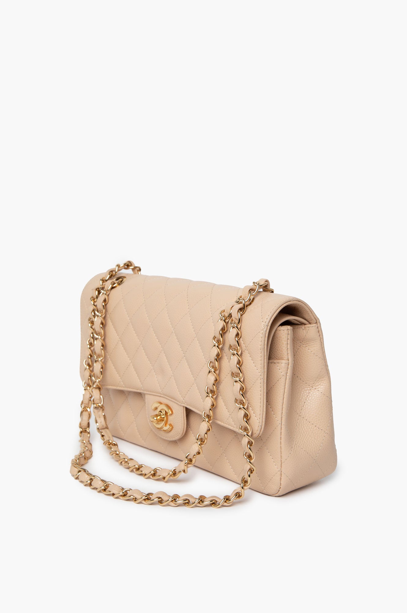 Chanel Beige Caviar Medium Classic Double Flap Bag