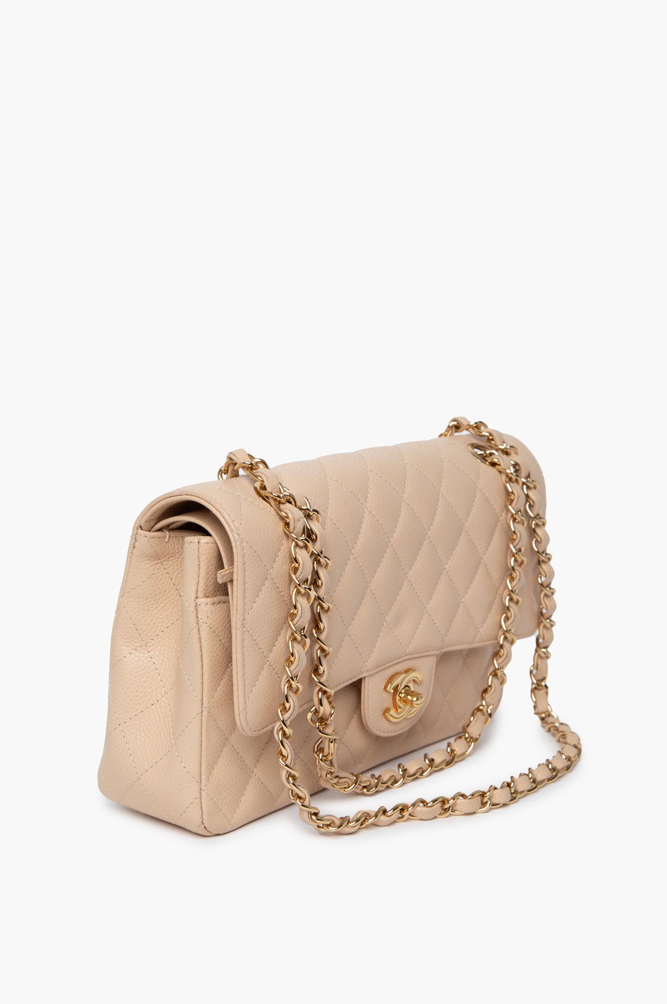 Chanel Beige Caviar Medium Classic Double Flap Bag