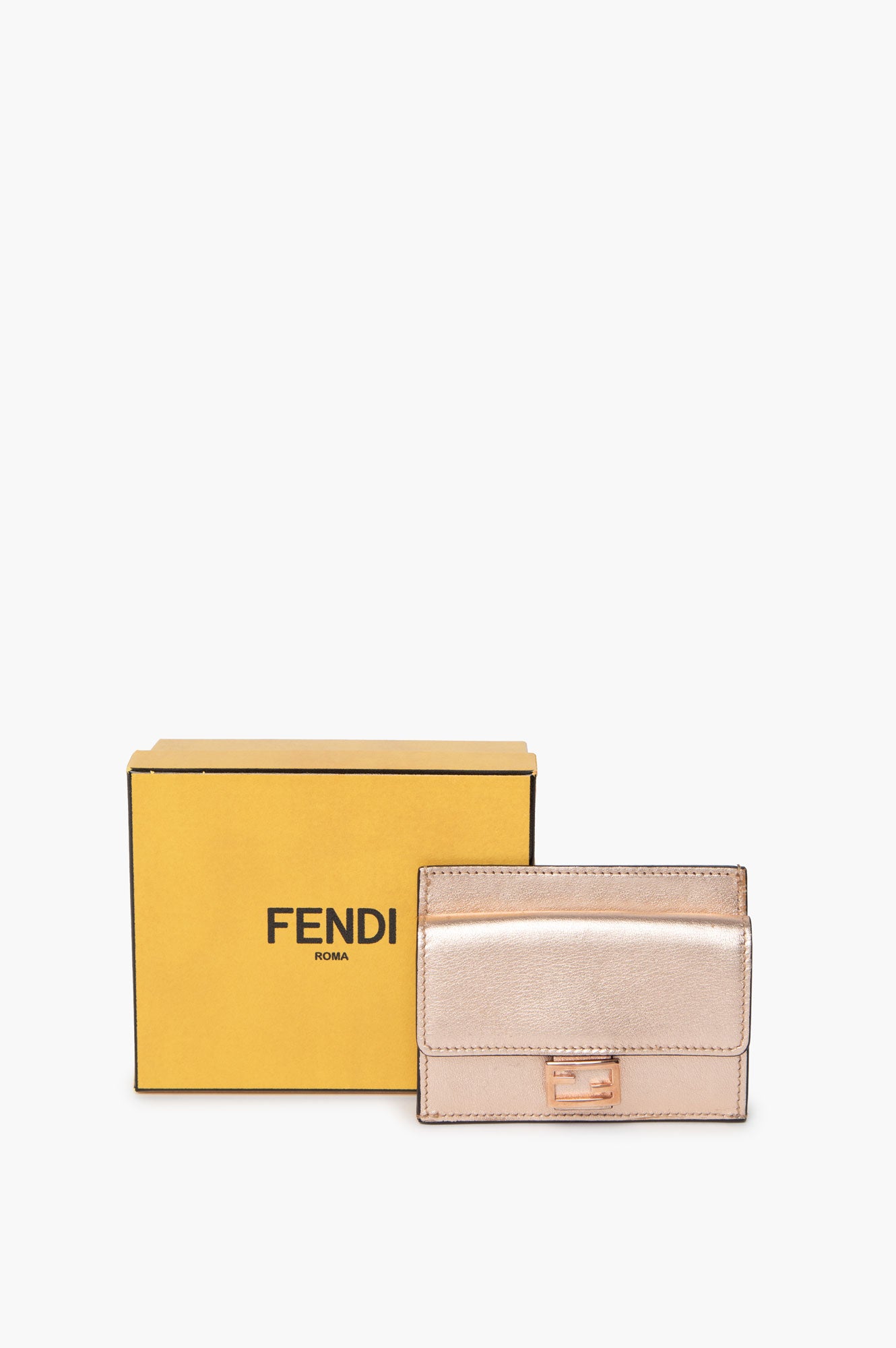 Fendi Peach Metallic Cardholder
