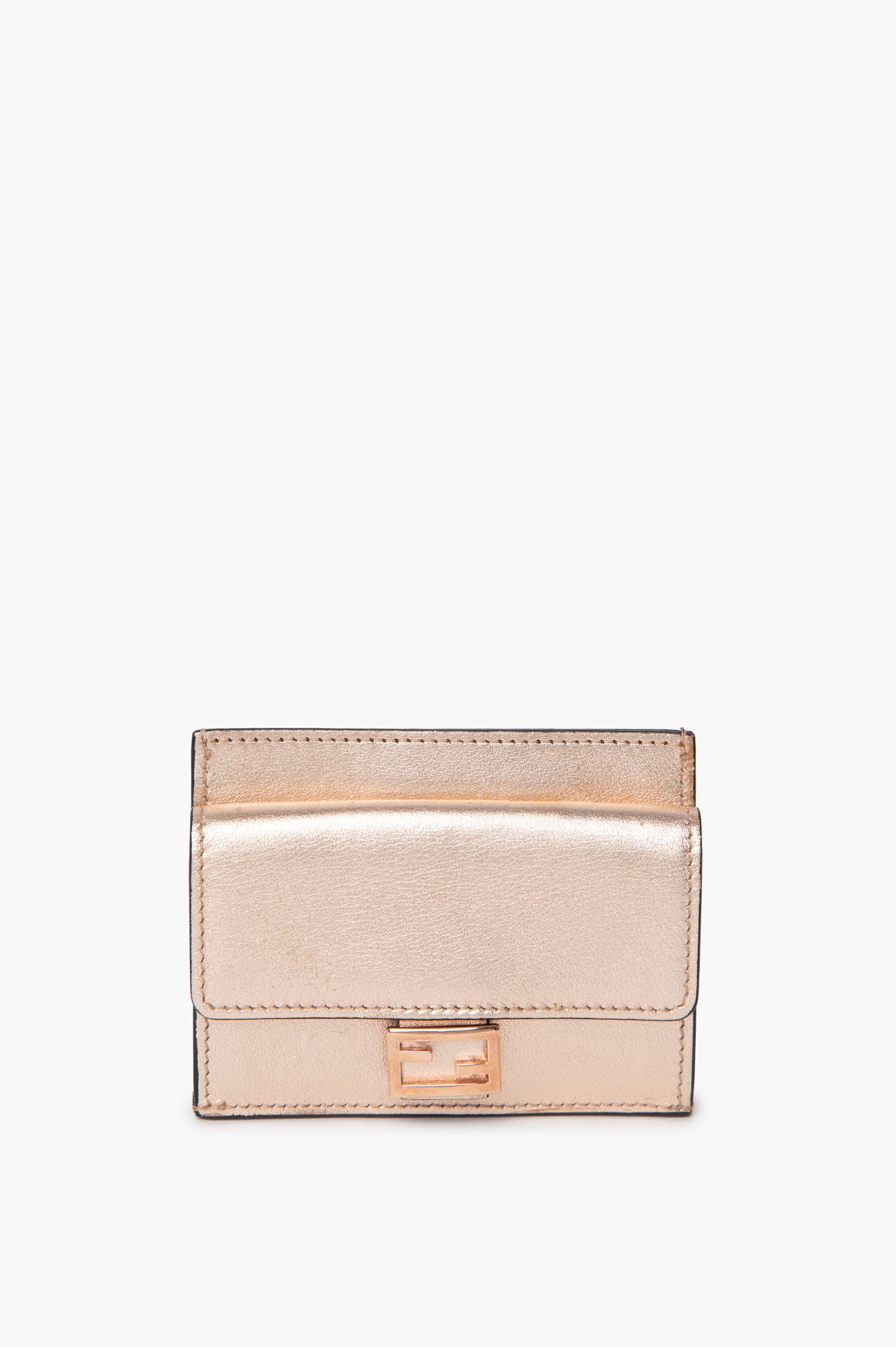 Fendi Peach Metallic Cardholder
